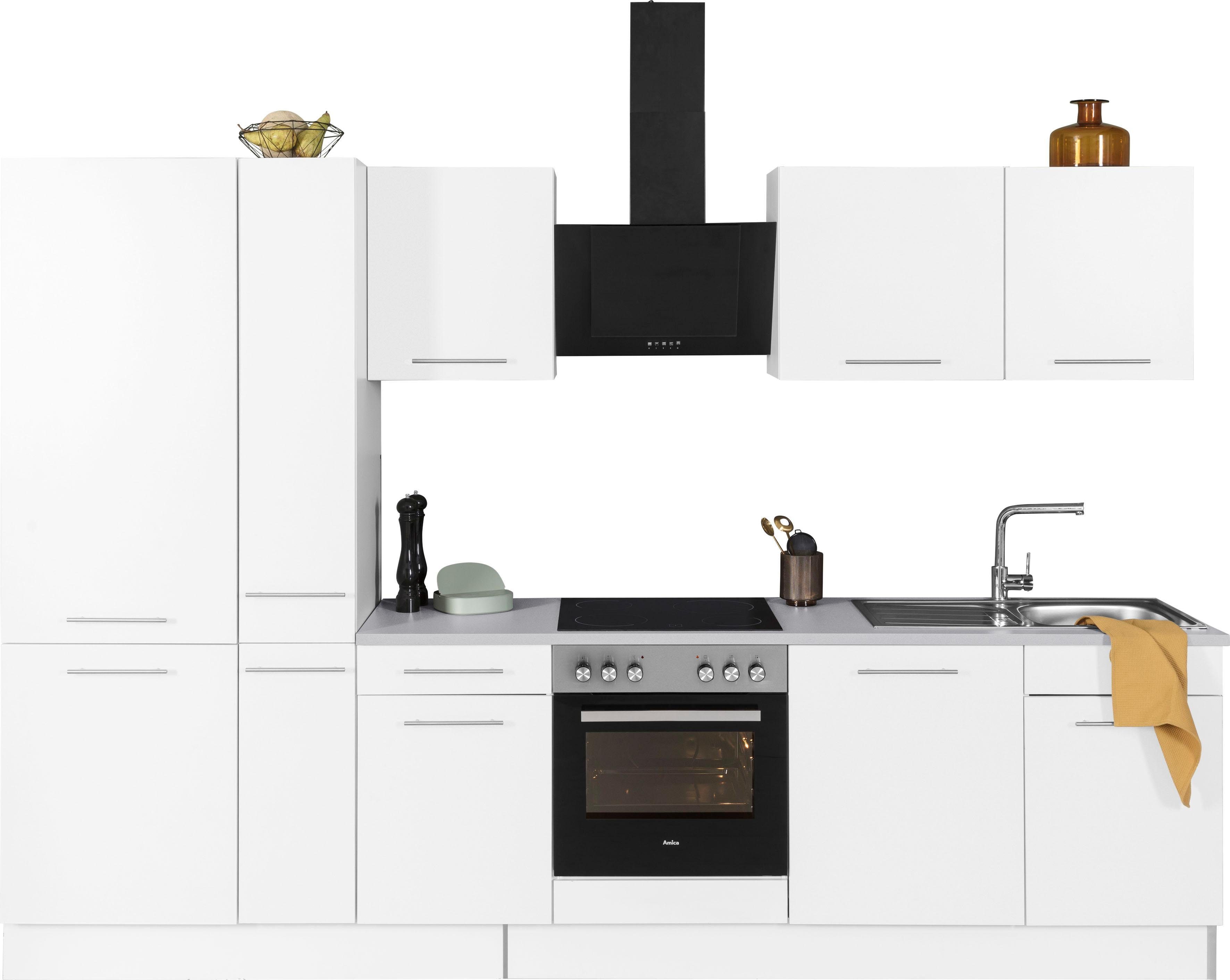 wiho Küchen Küchenzeile Ela, Breite 310 cm, Soft-Close-Funktion,  höhenverstellbare Füße, Wahlweise mit Aufbauservice