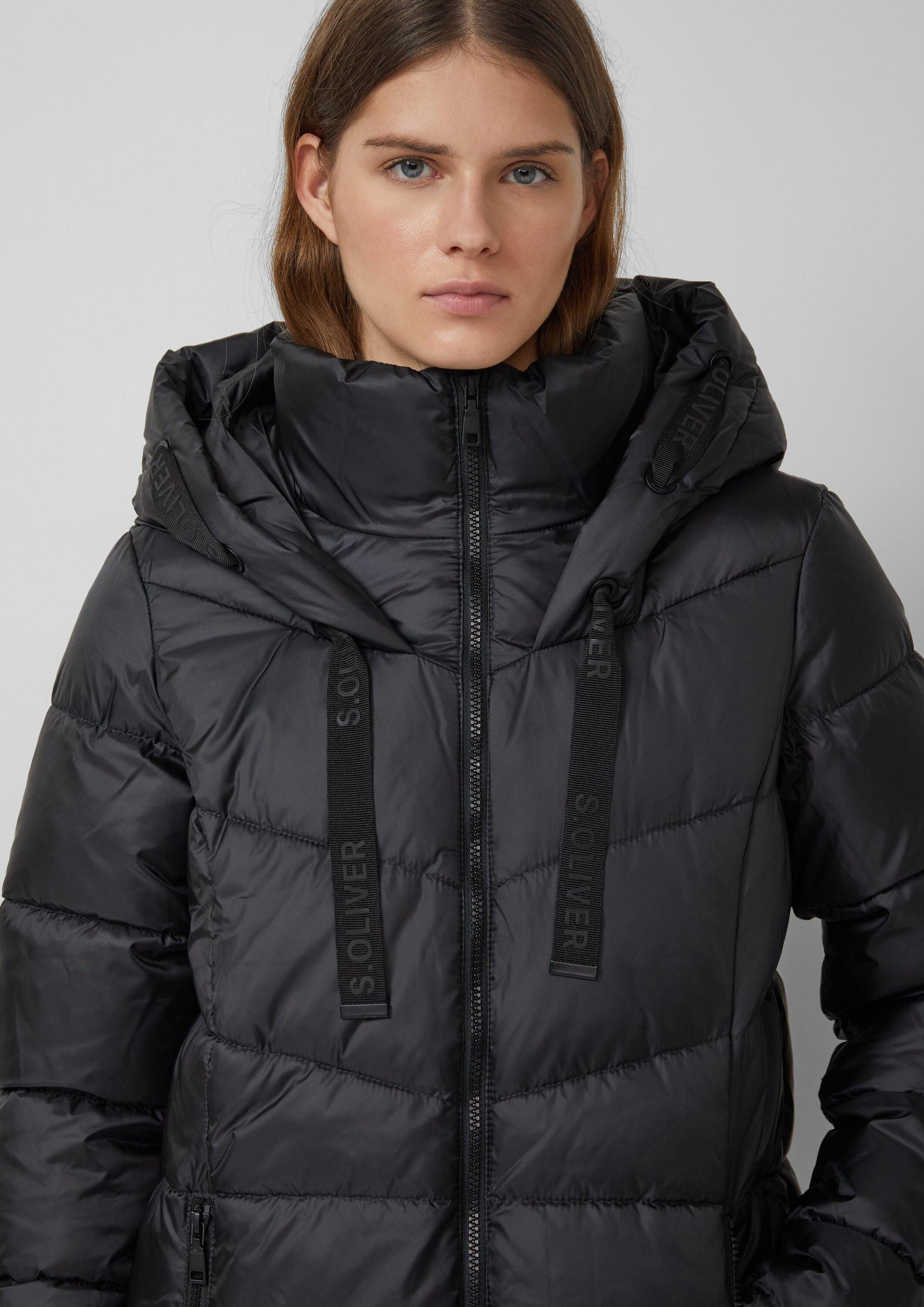 s.Oliver Wintermantel Outdoor-Mantel Steppmantel mit Stehkragen und Kapuze