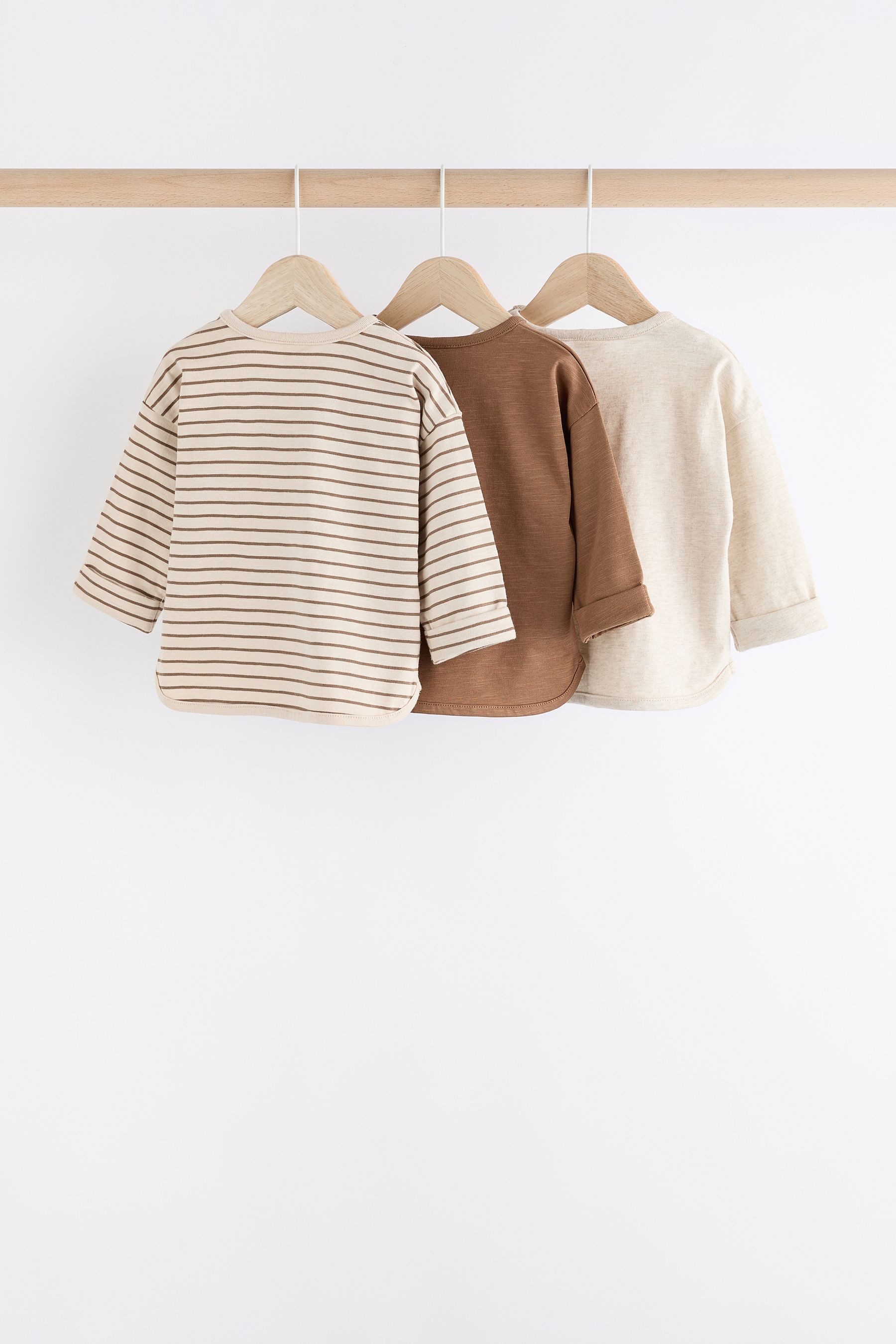 Next long-sleeved shirt Baby long-sleeved shirts made of 100% cotton, 3-pack (3-piece)