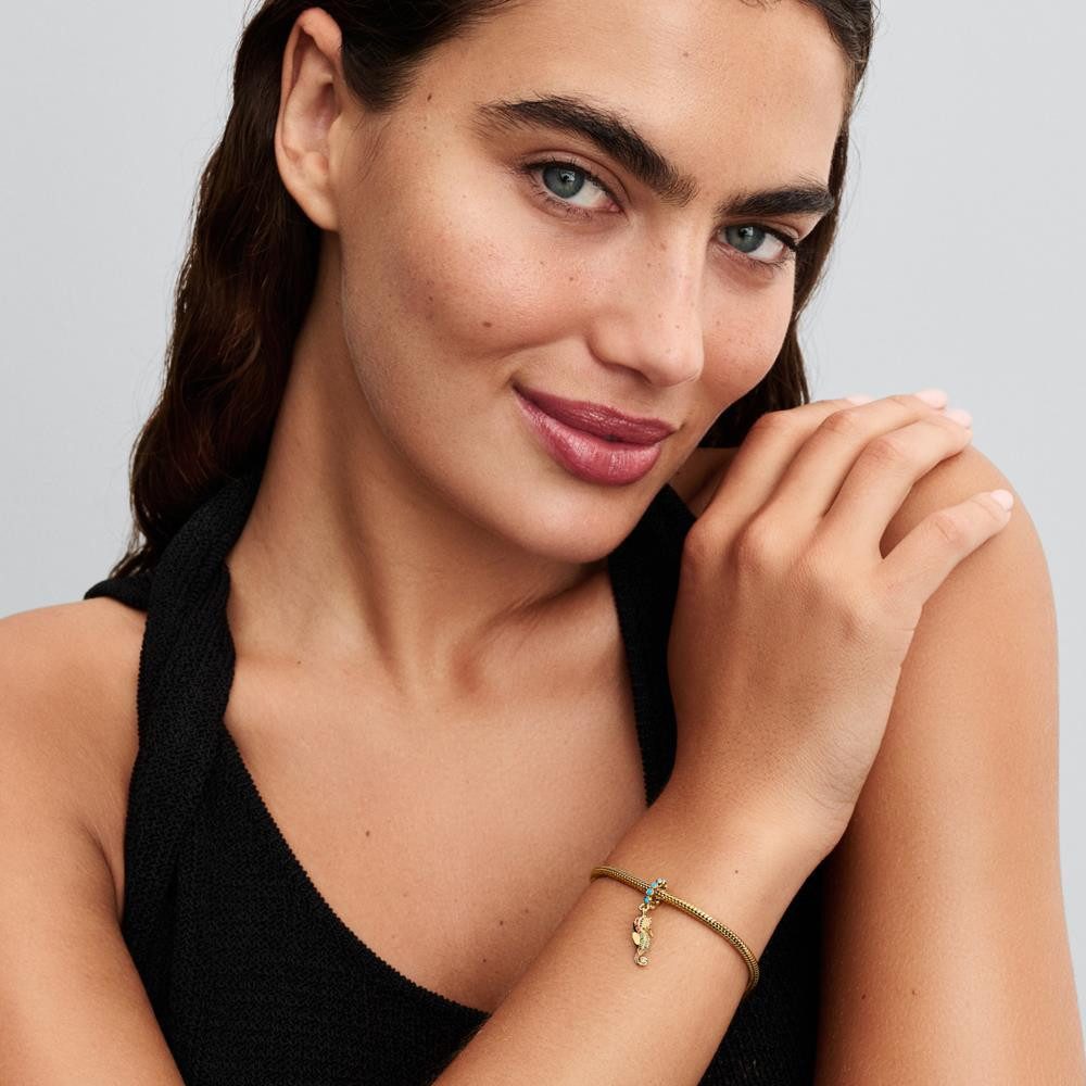 Pandora Charm-Einhänger Seepferdchen Charm-Anhänger, IP Gold von PANDORA Moments