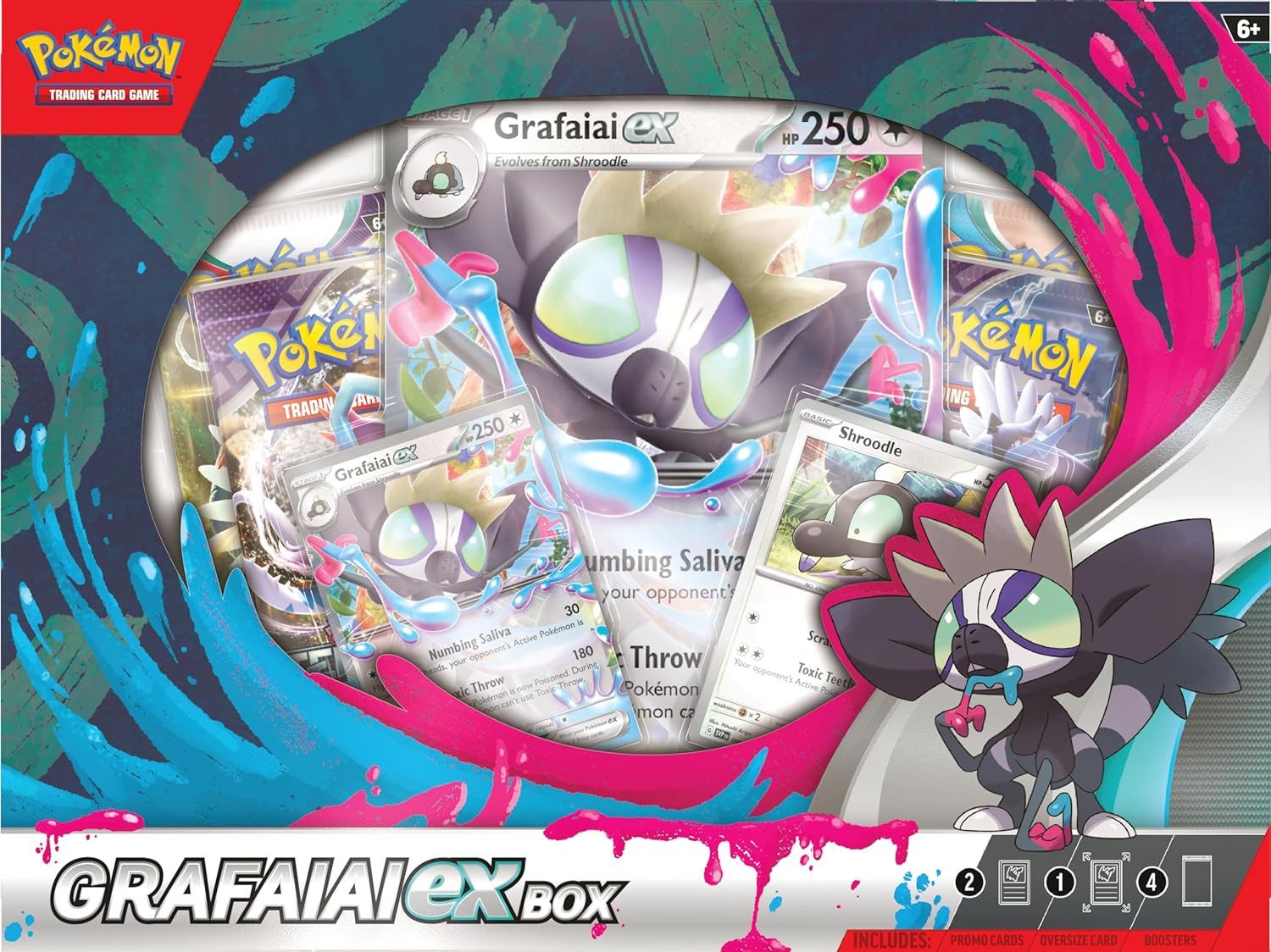 POKÉMON Sammelkarte TCG Scarlet & Violet Grafaiai-ex Box Englisch, Includes 4 Booster Packs