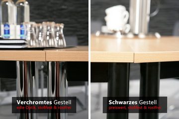 bümö Konferenztisch Besprechungstisch Serie-D - Arbeitshöhe: 72 cm, Rechteck: 120x80 cm - Dekor: Weiß - Gestell: Vierkantrohr schwarz