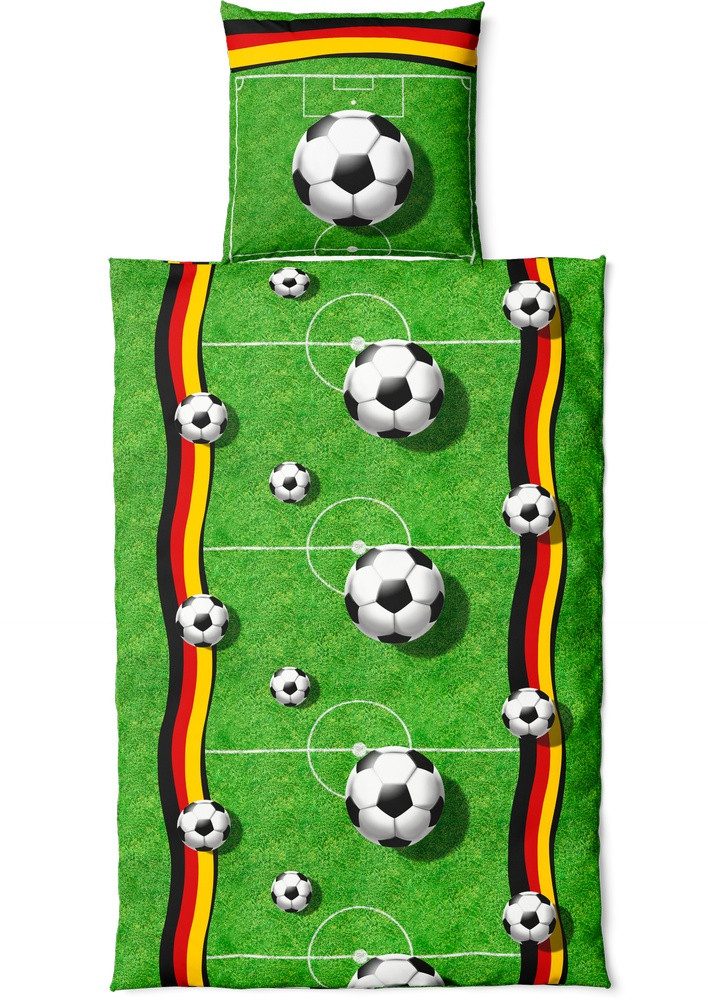 VertriebsArena GmbH Bettwäsche Mf Bettwäsche Fußballfeld günstig online kaufen