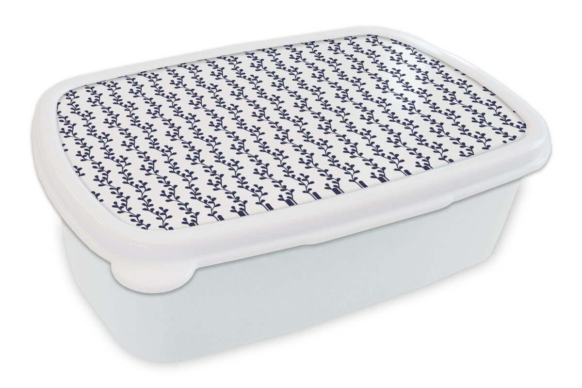 Lunchbox und - Jungs Brotdose, Brotbox - Muster (2-tlg), für weiß Erwachsene, Kinder Mädchen und Meer MuchoWow Kunststoff, für Pflanzen,