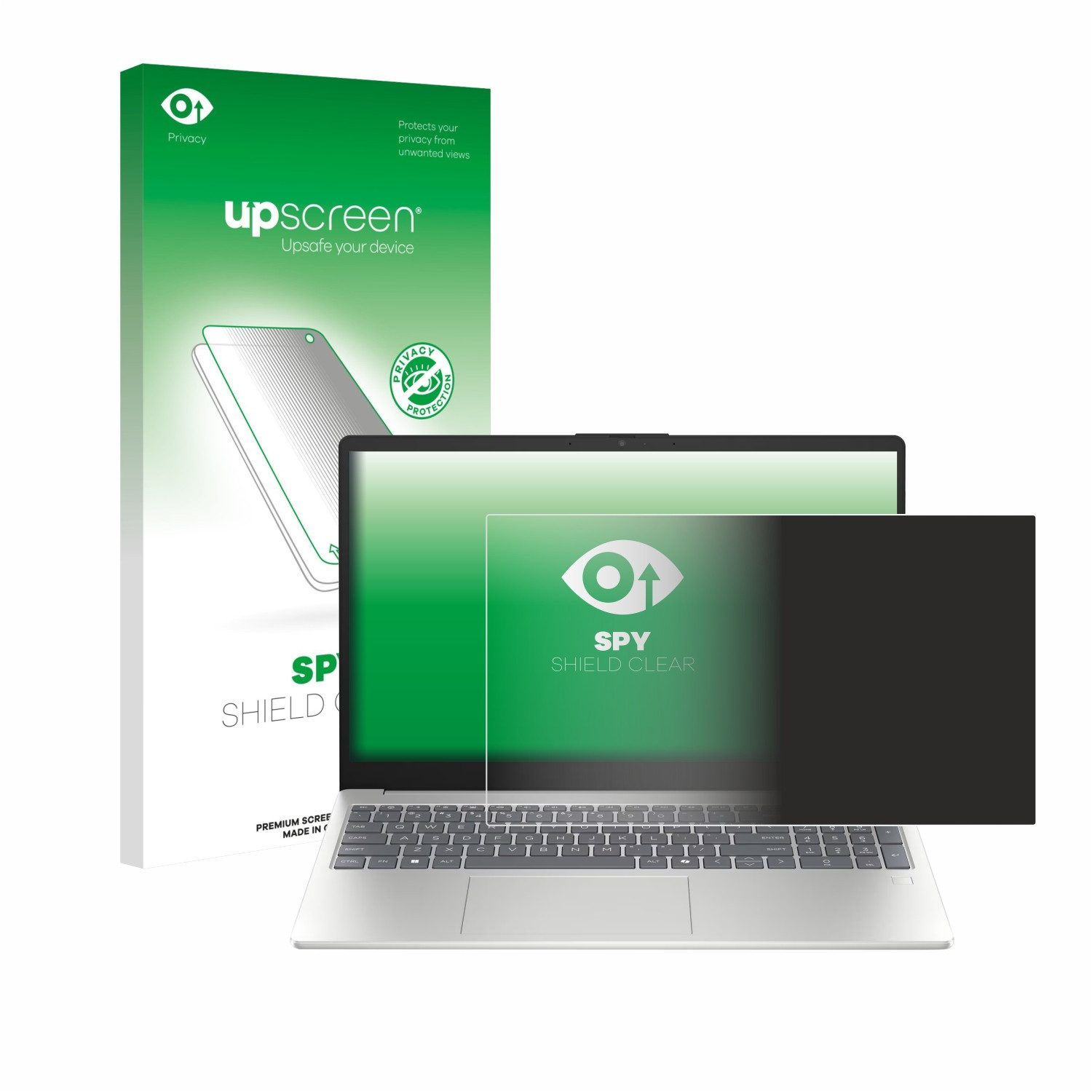 upscreen Displayschutzfolie Sichtschutzfolie für HP Laptop 15-fd0710ng, Anti-Spy Privacy Sichtschutz Blickschutzfolie Blaulicht-Schutz