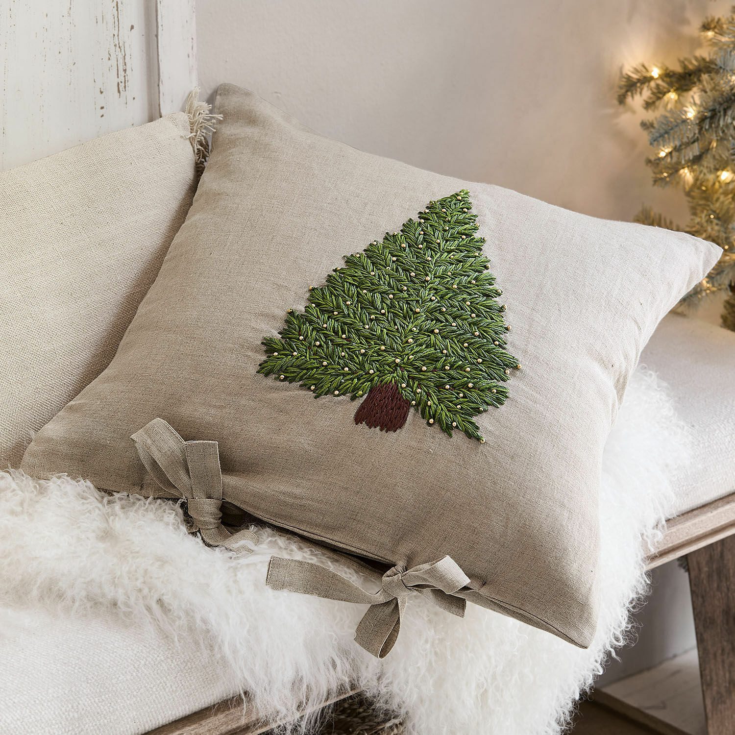 Mirabeau Kissenhülle Kissenhülle Amuré leinen/grün günstig online kaufen