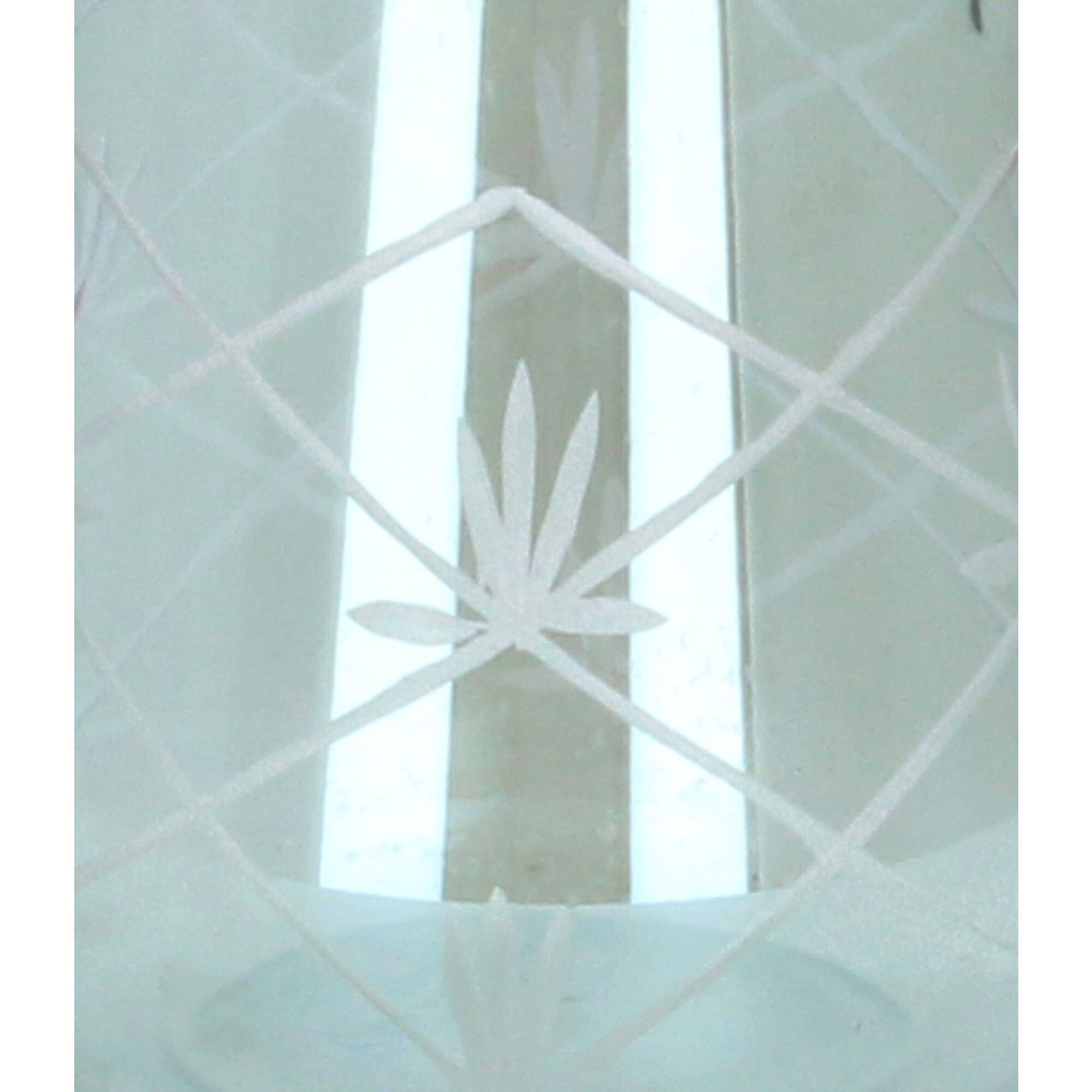 Nyons Schliff 11 (1 Antique Hurricane Chic Windlicht cm Glas olivgrün St)