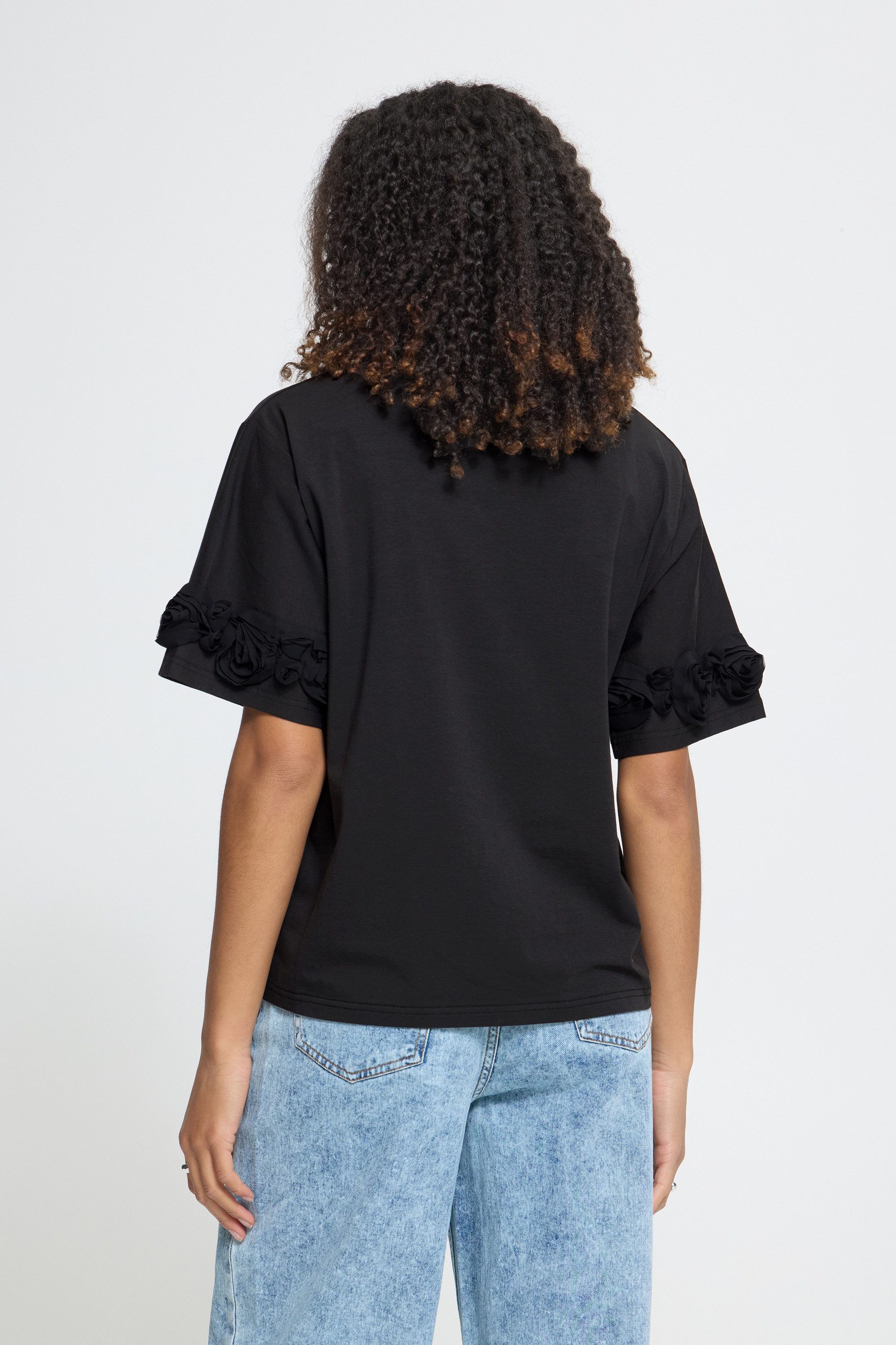 ICHI T-Shirt Kurzarm-Bluse IHROSANNY