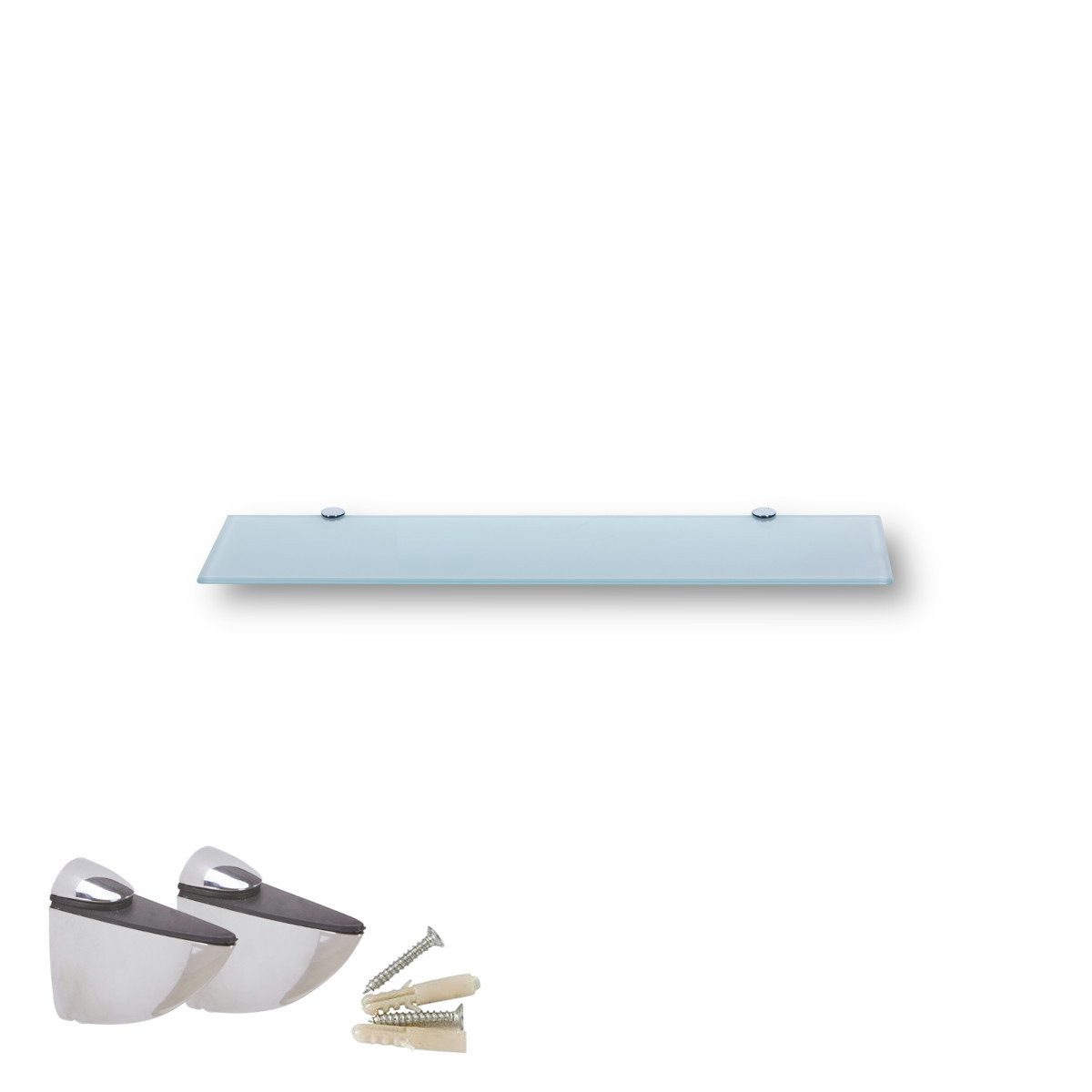 HOOZ Wandregal aus Sicherheitsglas mit Halterung - Klarglas versch. Größen günstig online kaufen