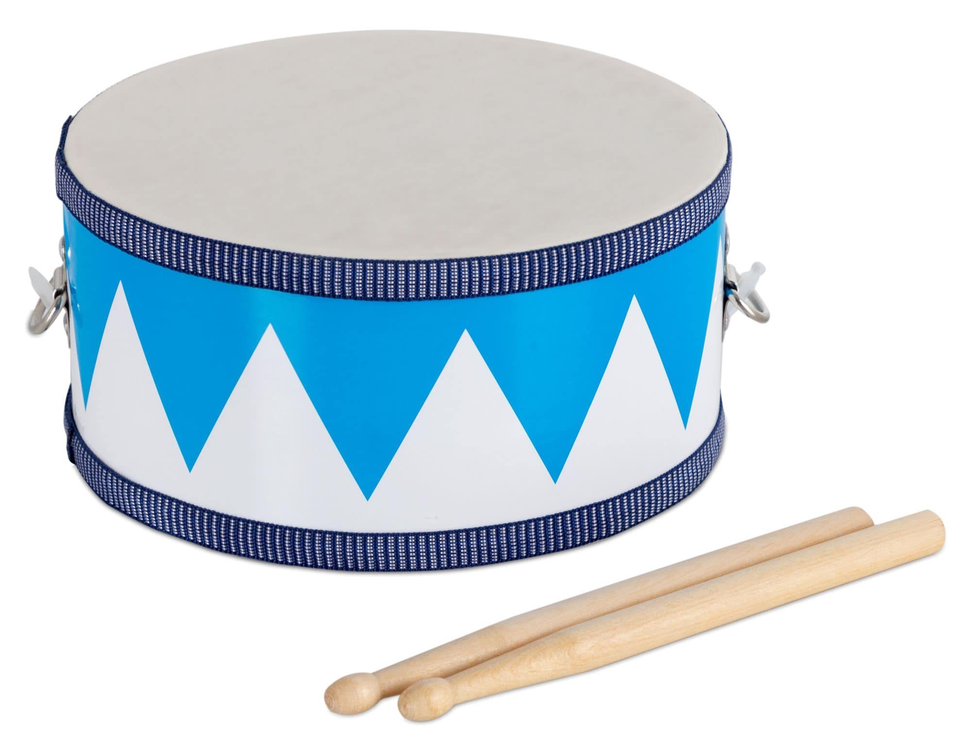 Classic Cantabile Trommel Kindertrommel aus Holz,Inkl. Drumsticks & Umhängegurt, 3-St., Trommel für Kinder