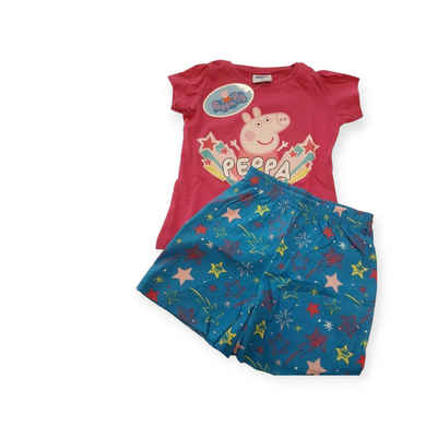 Peppa Pig Schlafanzug Peppa Pig Schlafanzug für Mädchen, Kurzarm-Shirt und Kurze Hose