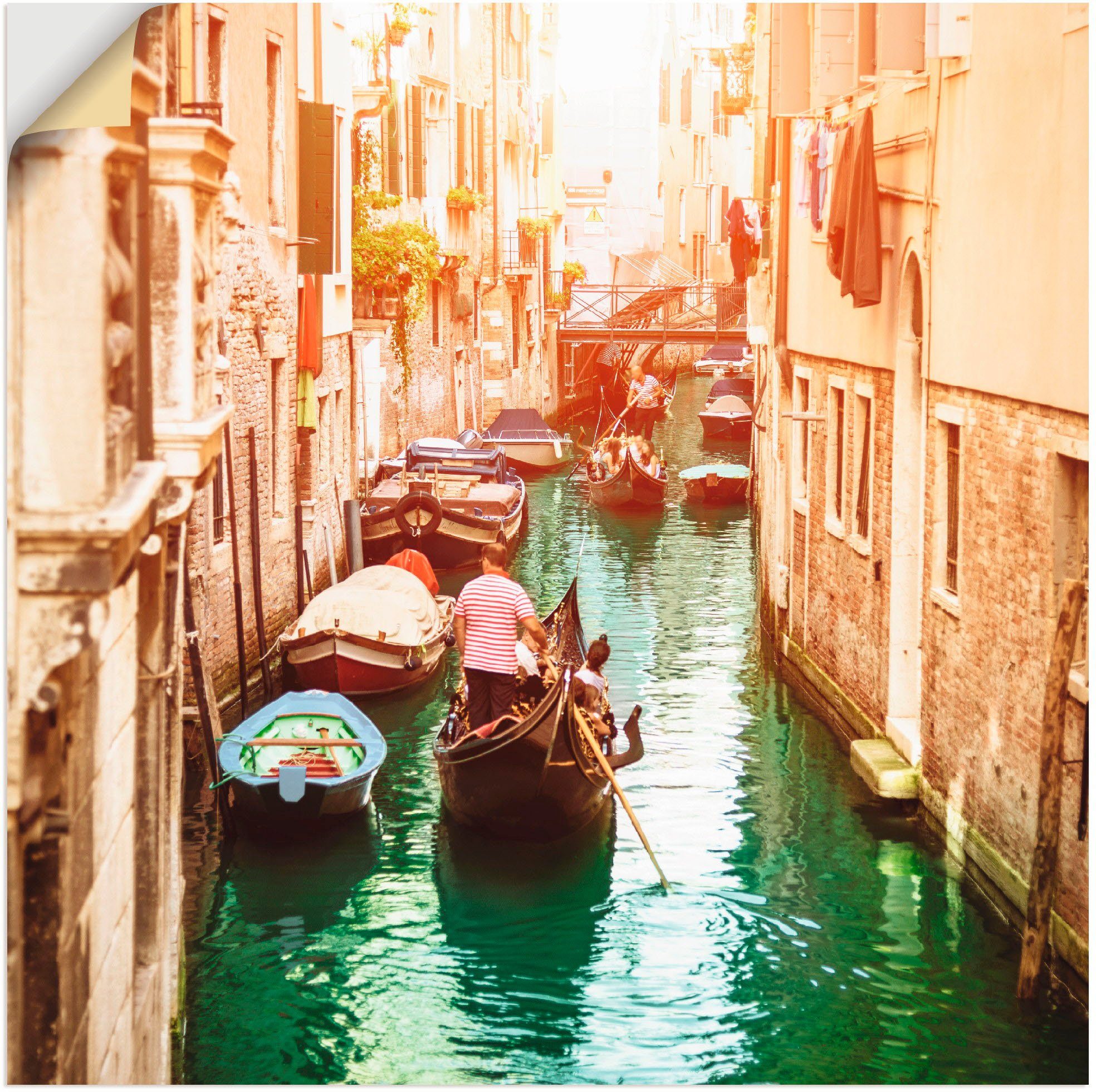 Artland Wandbild Venedig Kanal, Italien (1 St), als Alubild, Leinwandbild, Wandaufkleber oder Poster in versch. Größen