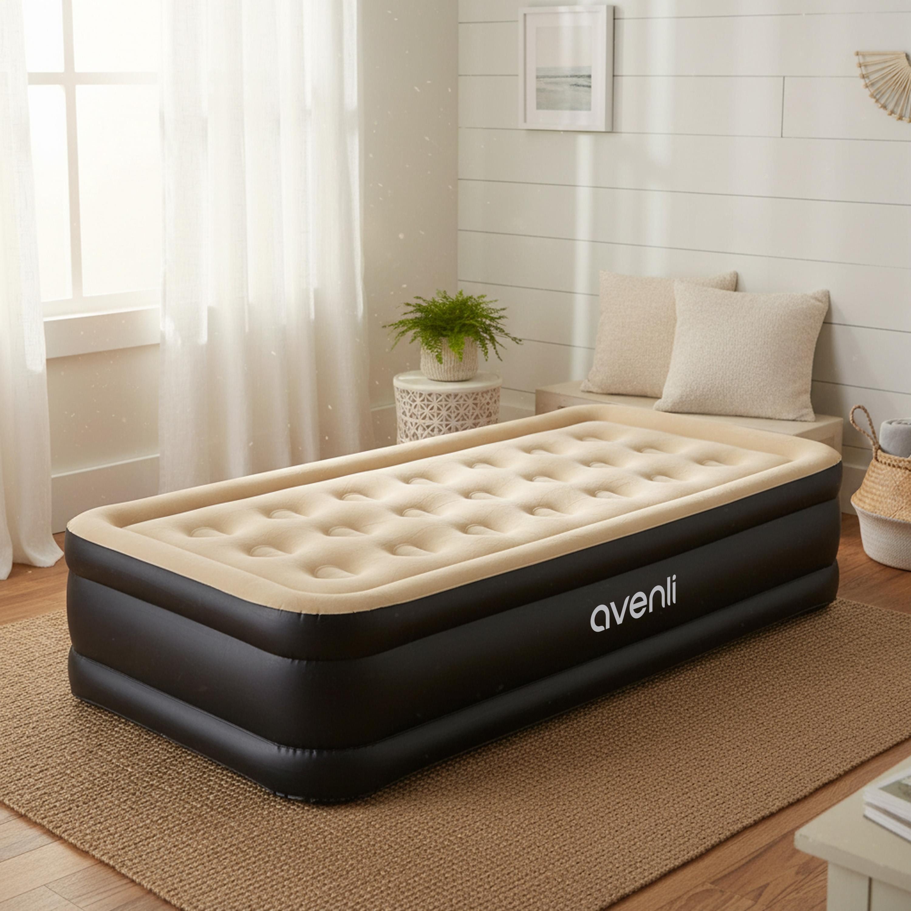 Avenli Luftmatratze aufblasbares Gästebett mit integrierter Elektropumpe Twin Size 196 x, (Gästebett Matratze aufblasbar mit integrierter Elektropumpe, 2-St., R – Bild 2 von 5