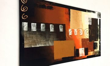 WandbilderXXL Gemälde Ruins 120 x 70 cm, Abstraktes Gemälde, handgemaltes Unikat