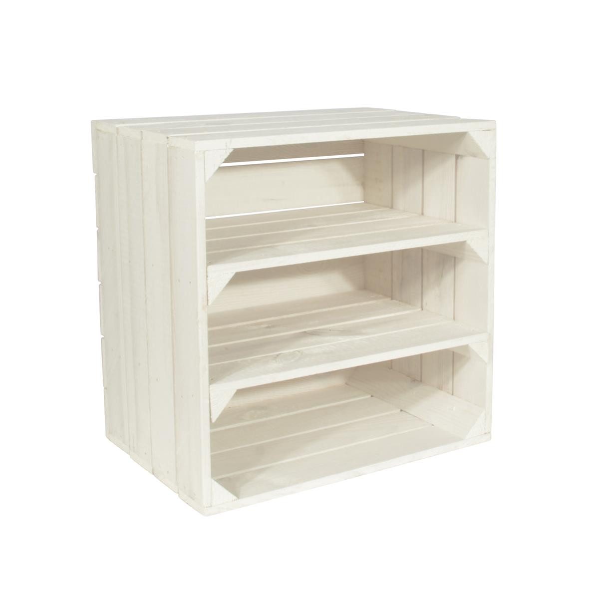 Weinregal Wino Flaschenregal aus Holz Weiß 2x Regal