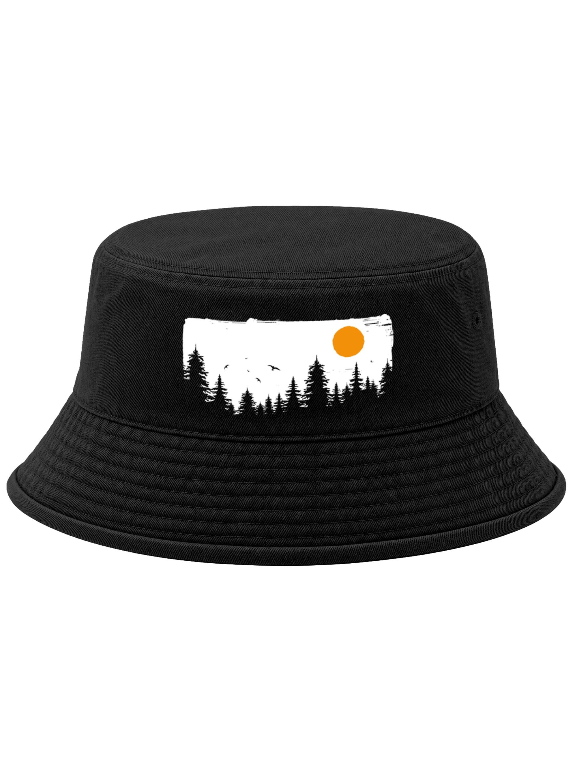Neverless Fischerhut Anglerhut mit Print Braumkette Bucket Hat Baumwolle Neverless®