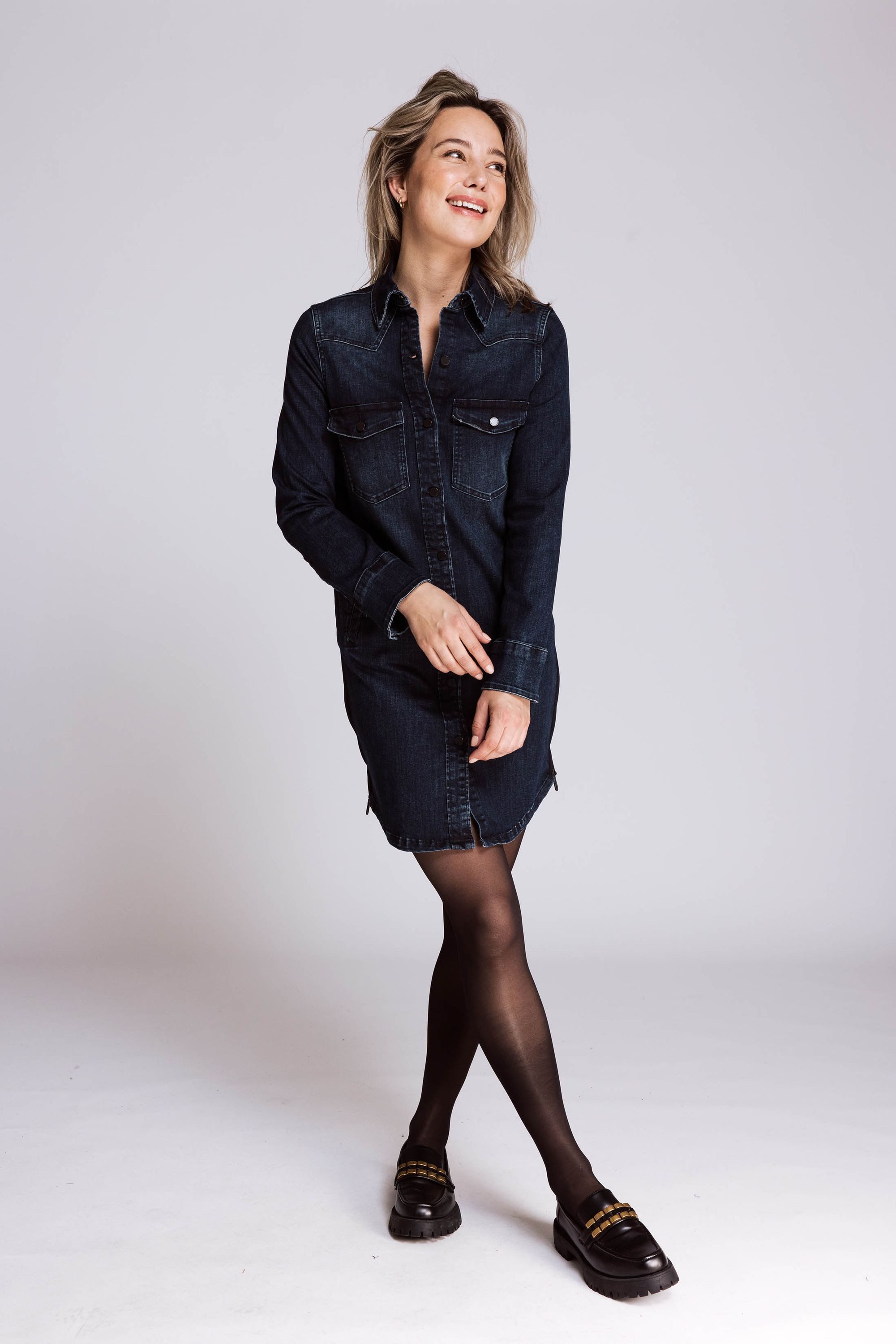 Zhrill Shirtkleid ZHTYRANA Dress DARK BLUE günstig online kaufen