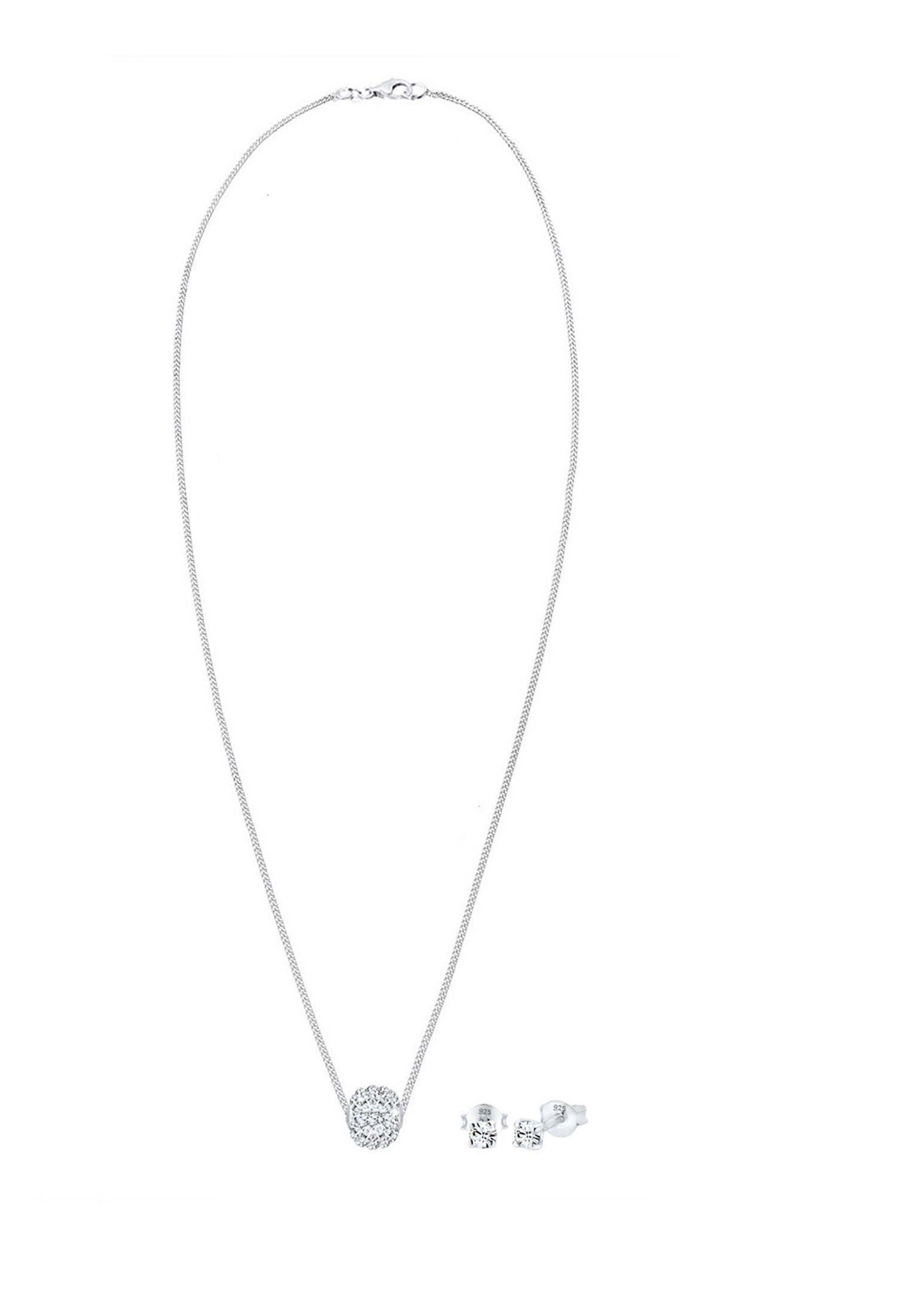 Elli Schmuckset Weiß 925 Sterling Silber, mit Kristallen von Swarovski®