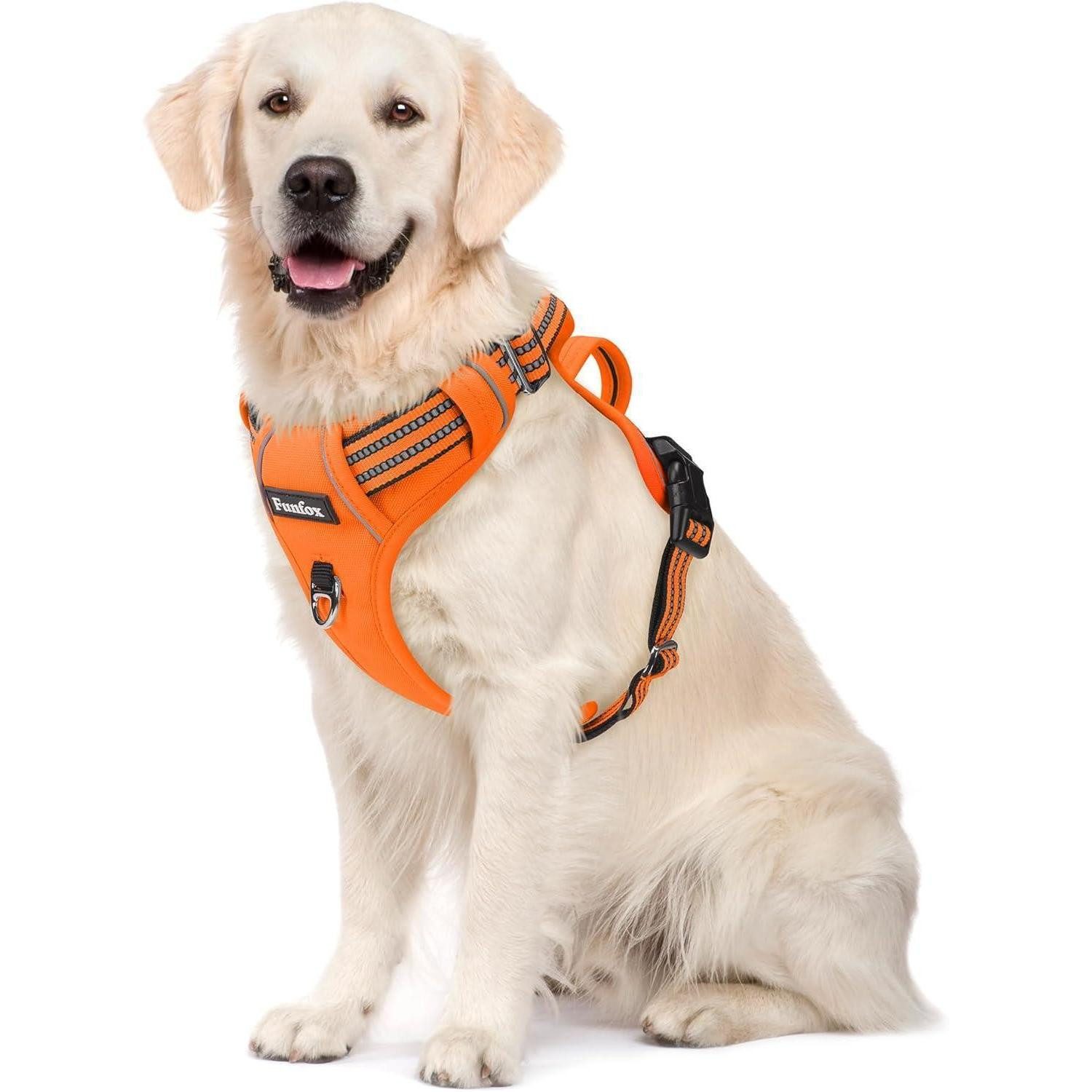 LuxusKollektion Hunde-Sicherheitsgeschirr Hundegeschirr Brustgeschirr AntiZug Griff Reflektor XL Orange