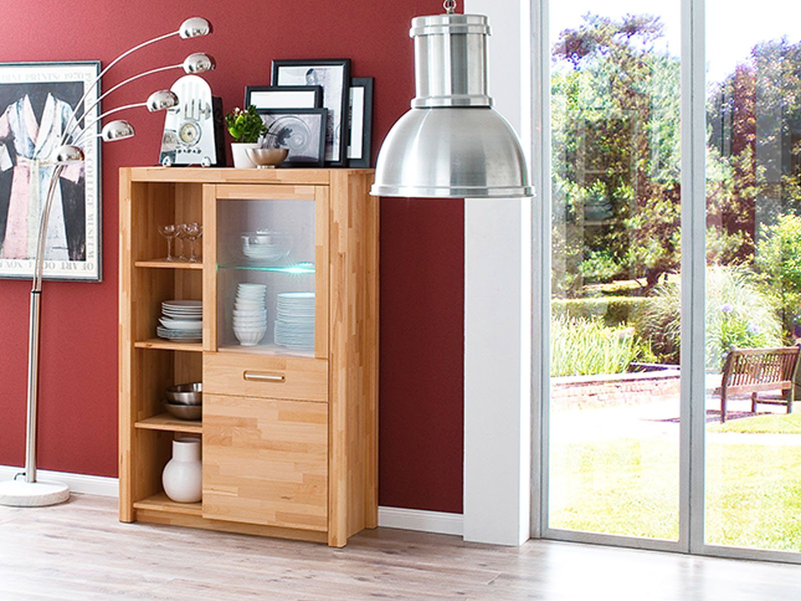 möbelando Highboard Leduc, 98 x 145 x 40 cm (B/H/T)