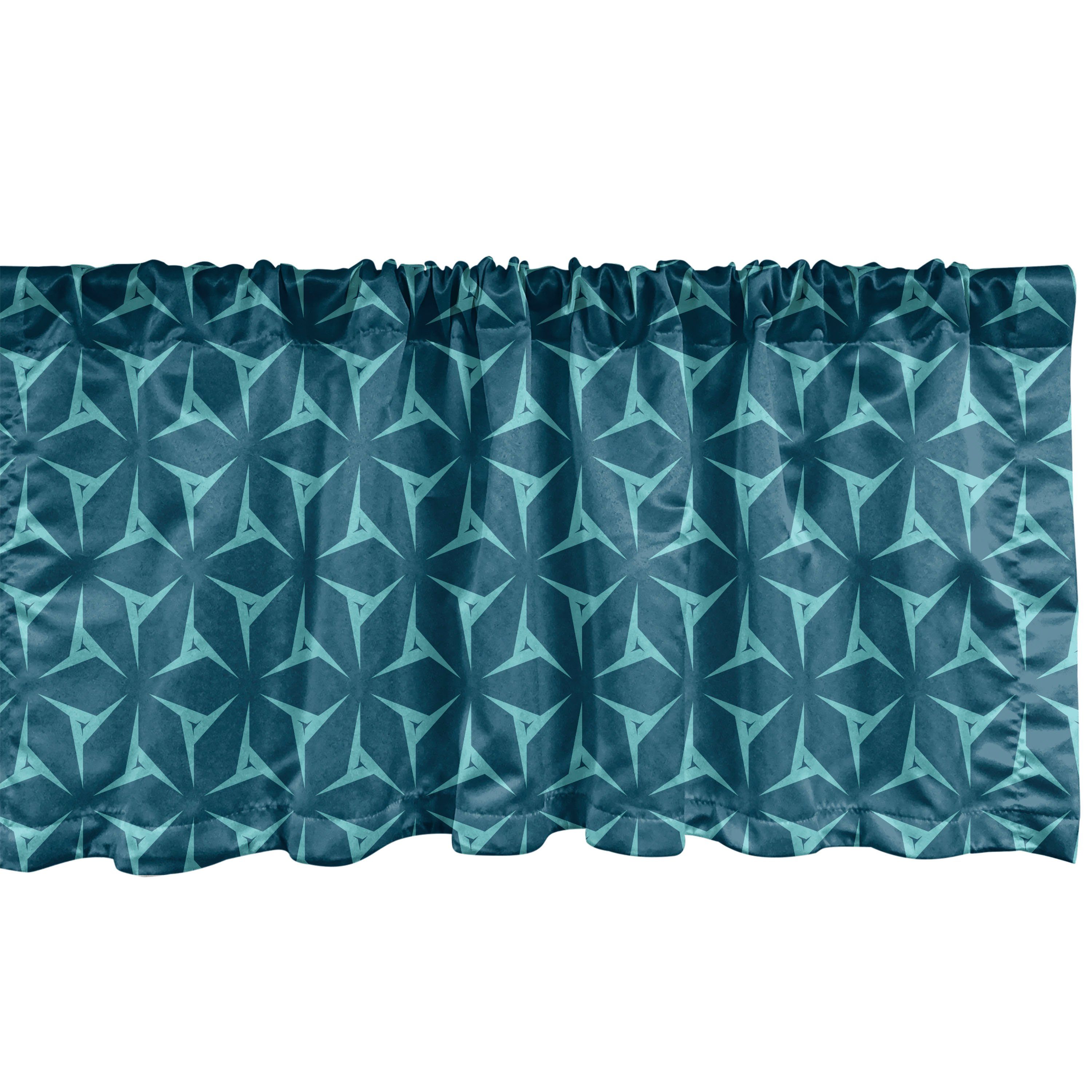 Scheibengardine Vorhang Volant für Geometrie mit Küche Geometrisches Microfaser, Abstrakte Dekor Stangentasche, Abakuhaus, Element Schlafzimmer