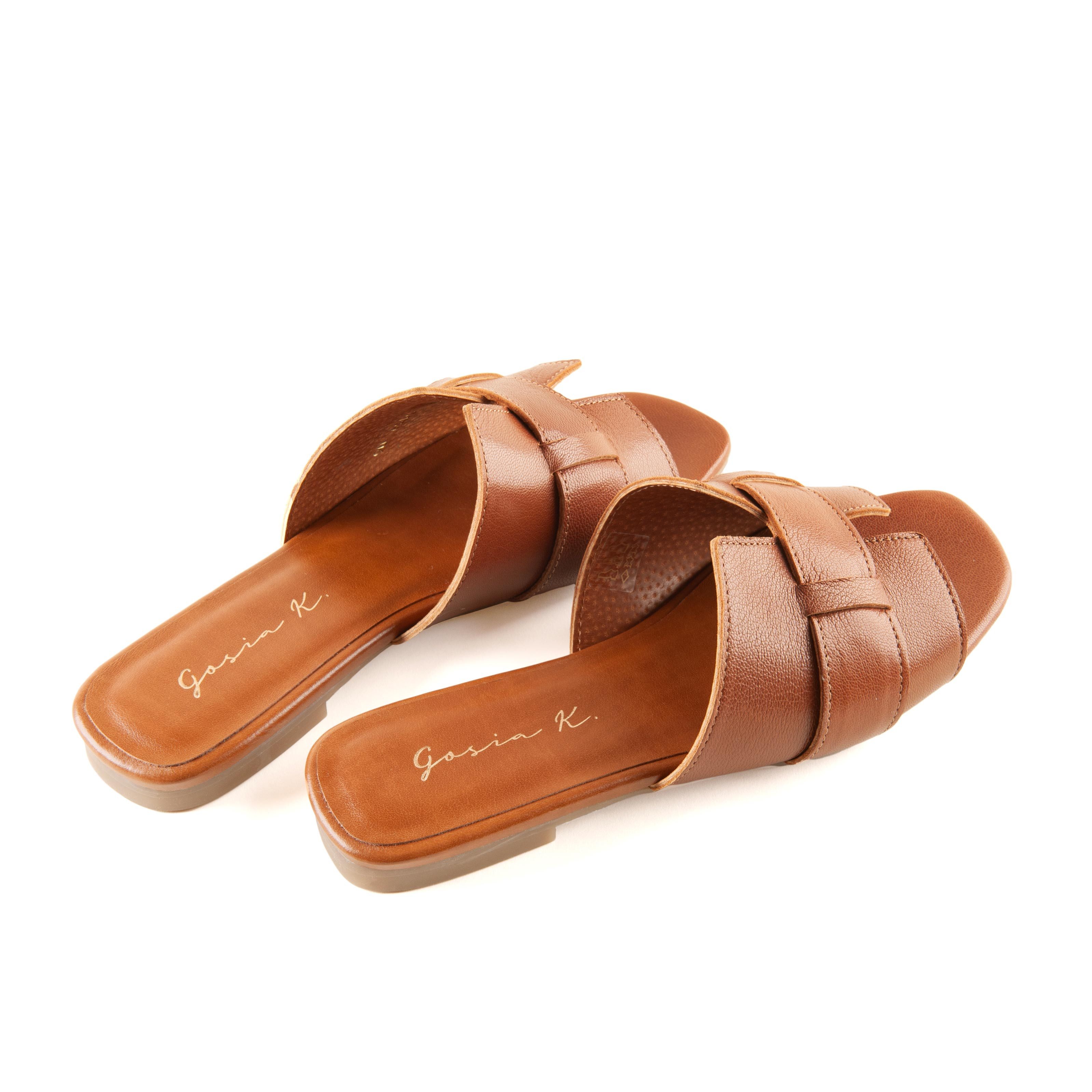 GosiaK. "Chloe" Pantolette italienisches Leder, made in Poland