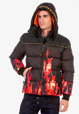 Cipo & Baxx Steppjacke im coolen Flammen-Design