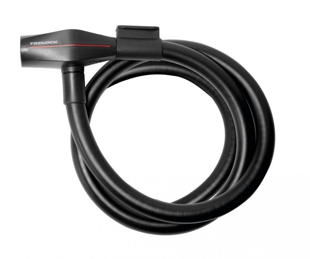 Trelock Rahmenschloss Trelock Kabelschloss 110 cm D 15 mm KS 415/110/15 schwarz mit Halter Z