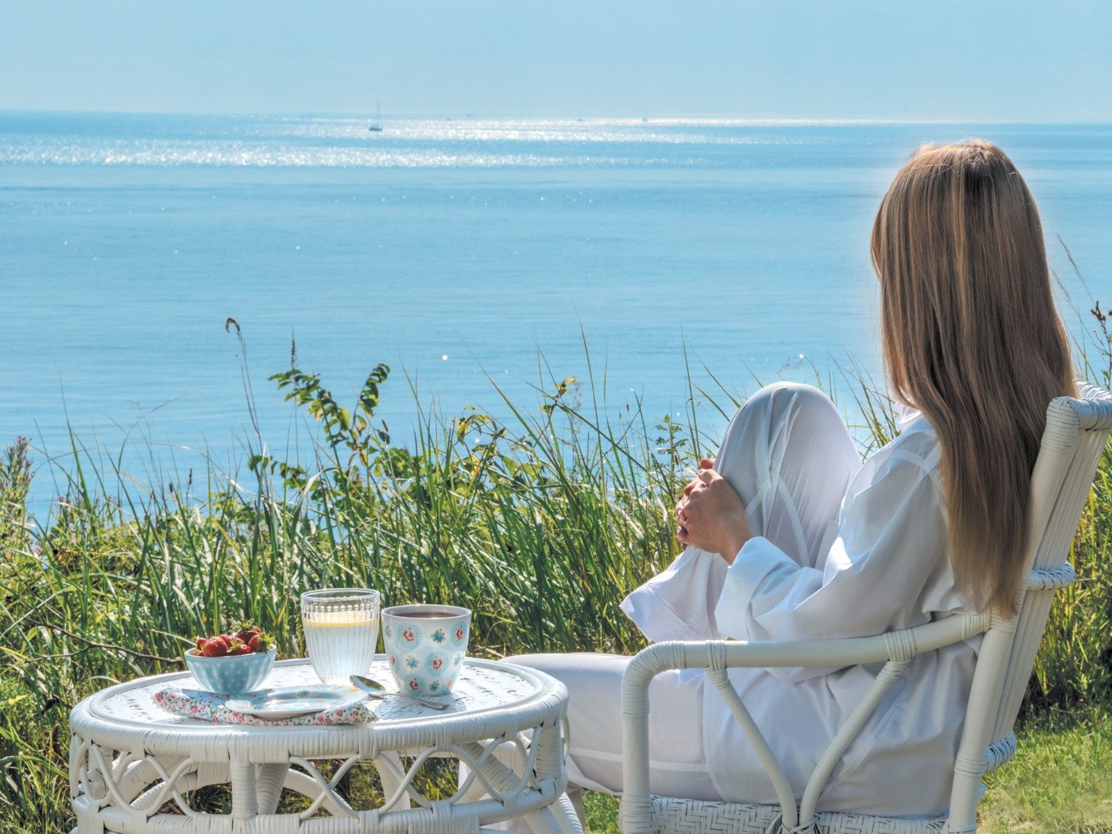 Greengate Geschirrtuch Louisa Geschirrtuch white 70x50cm