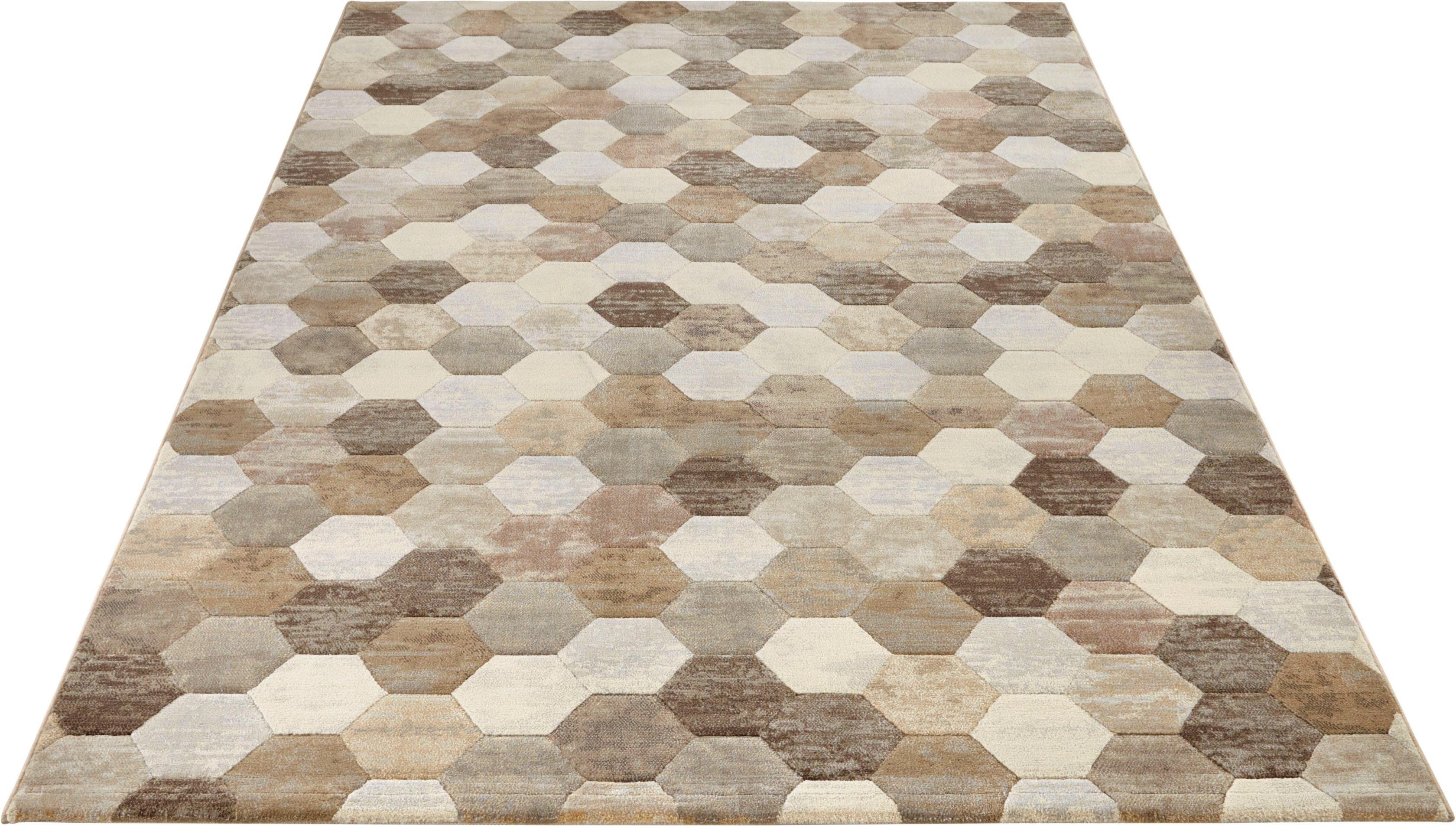 ELLE DECORATION Teppich Manosque, rechteckig, Höhe: 11 mm, Kurzflor, Teppich, Modern, Boho, Weich, Wohnzimmer, Schlafzimmer