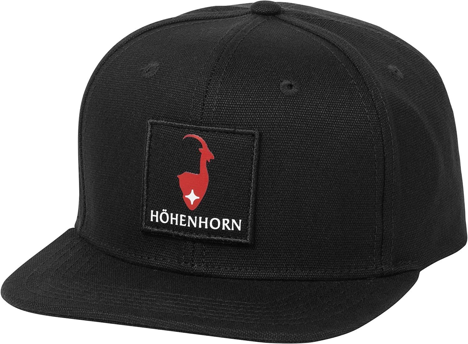 Höhenhorn Baseball Cap Woven Unisex Herren Damen Cap Snapback Kappe Basecap Baseball Mütze Schwarz ohne Netz