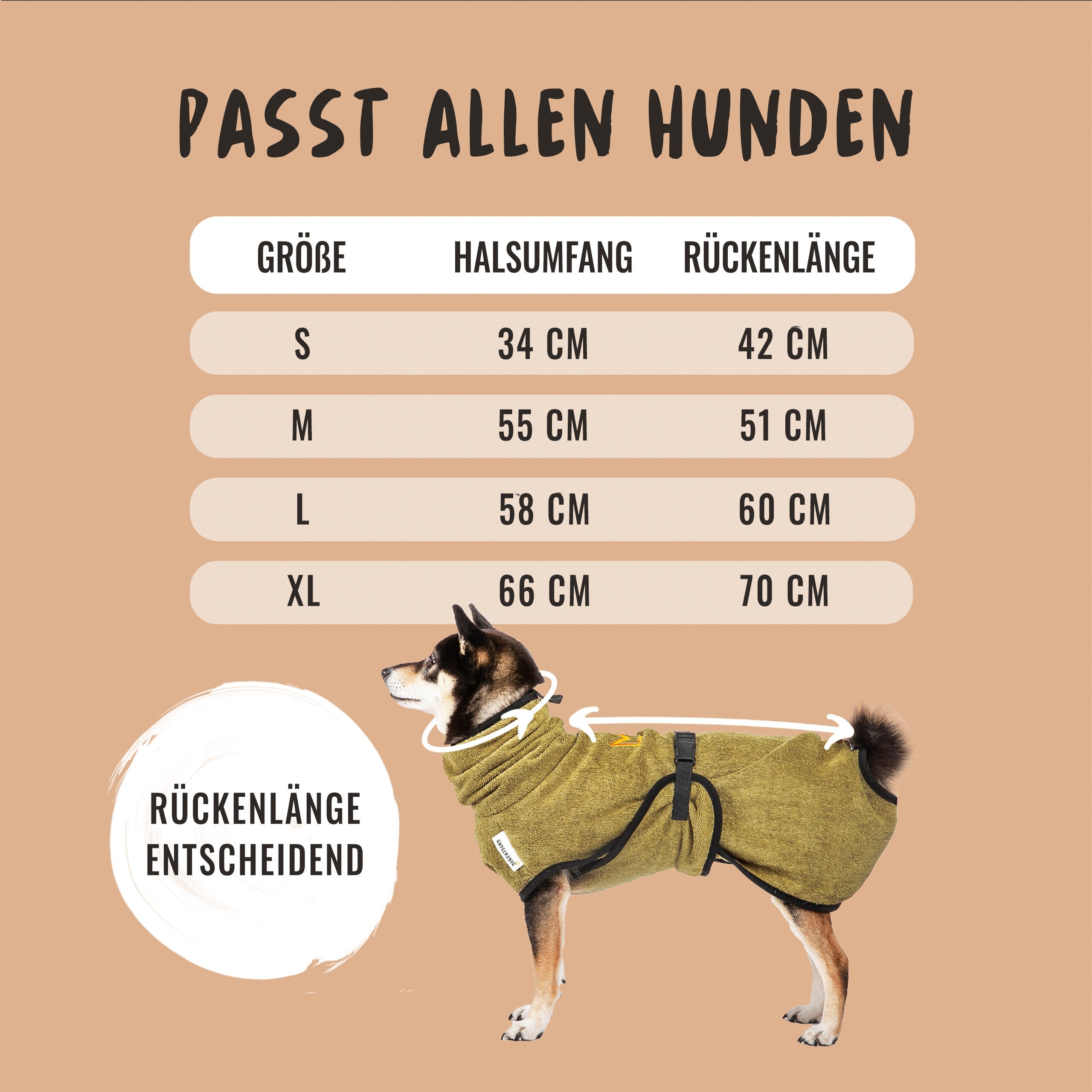 Rudelkönig Hundebademantel aus 100% Baumwolle, Saugstarker Hundebademantel, Hunde Bademantel, Kuscheliges Hundehandtuch