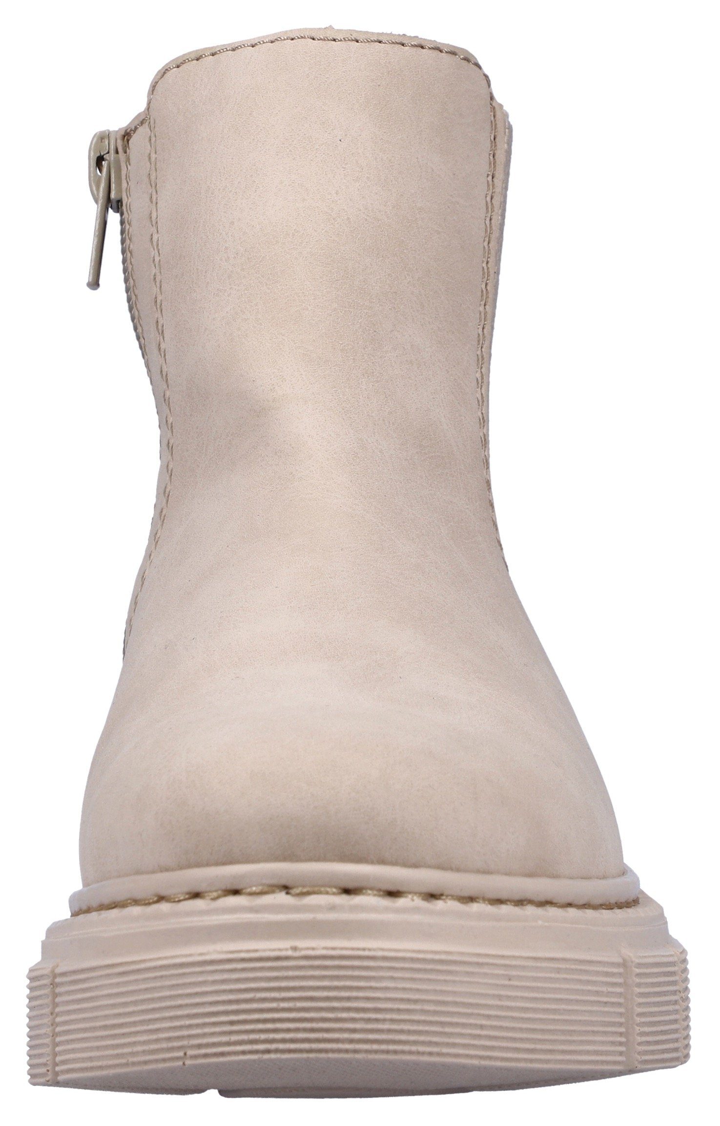 Chelseaboots Rieker Stretcheinsatz mit creme