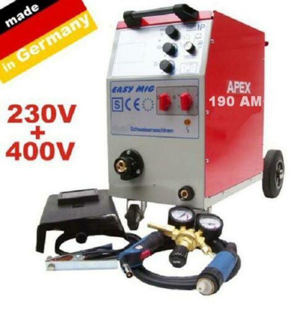 Apex Schutzgasschweißgerät Schutzgas Schweißgerät MIG 190 AM Kombi 230/400V Schweißmaschine