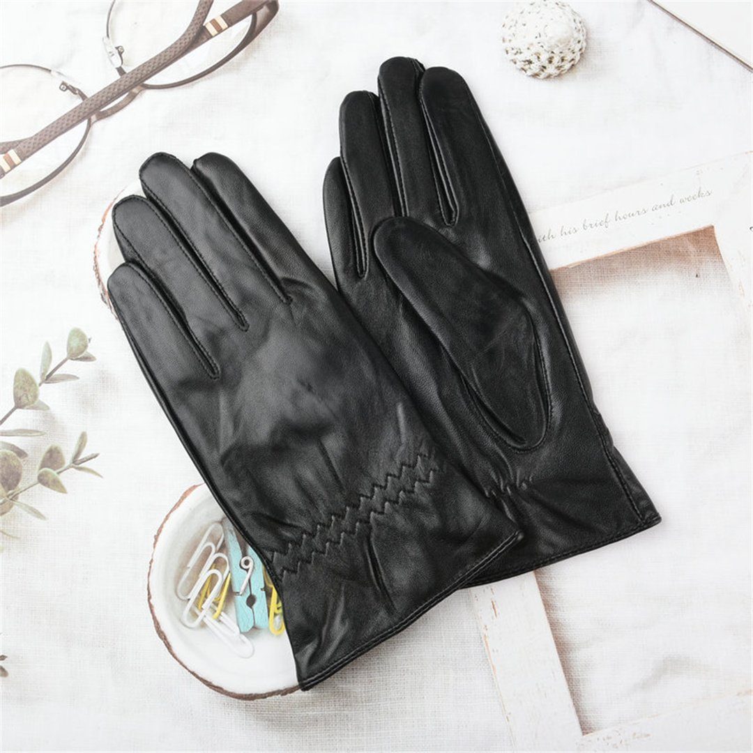 Verdickte winddichte L.Ru Touchscreen-Handschuhe und rutschfeste Outdoor-Fahrradhandschuhe warme, winddichte warme Winterliche und UG Fleecehandschuhe