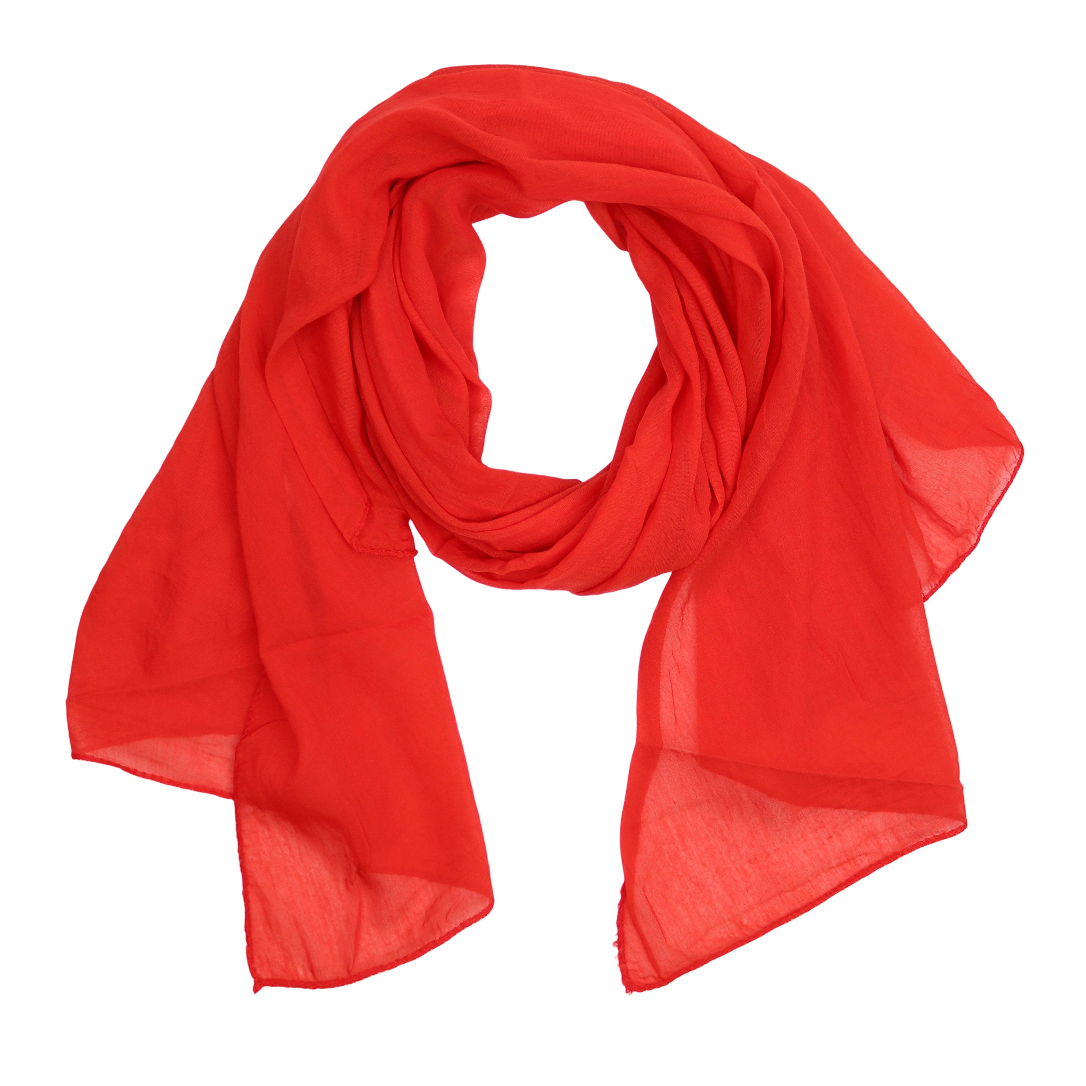 MIRROSI Modeschal Asymmetrischer Schal, Made in Italy 20% Seide 80% Baumwolle, (ca. 170x77cm; Leicht und bequem, Unifarbe), Damen Halstuch ideal für Frühling, Sommer und Herbst