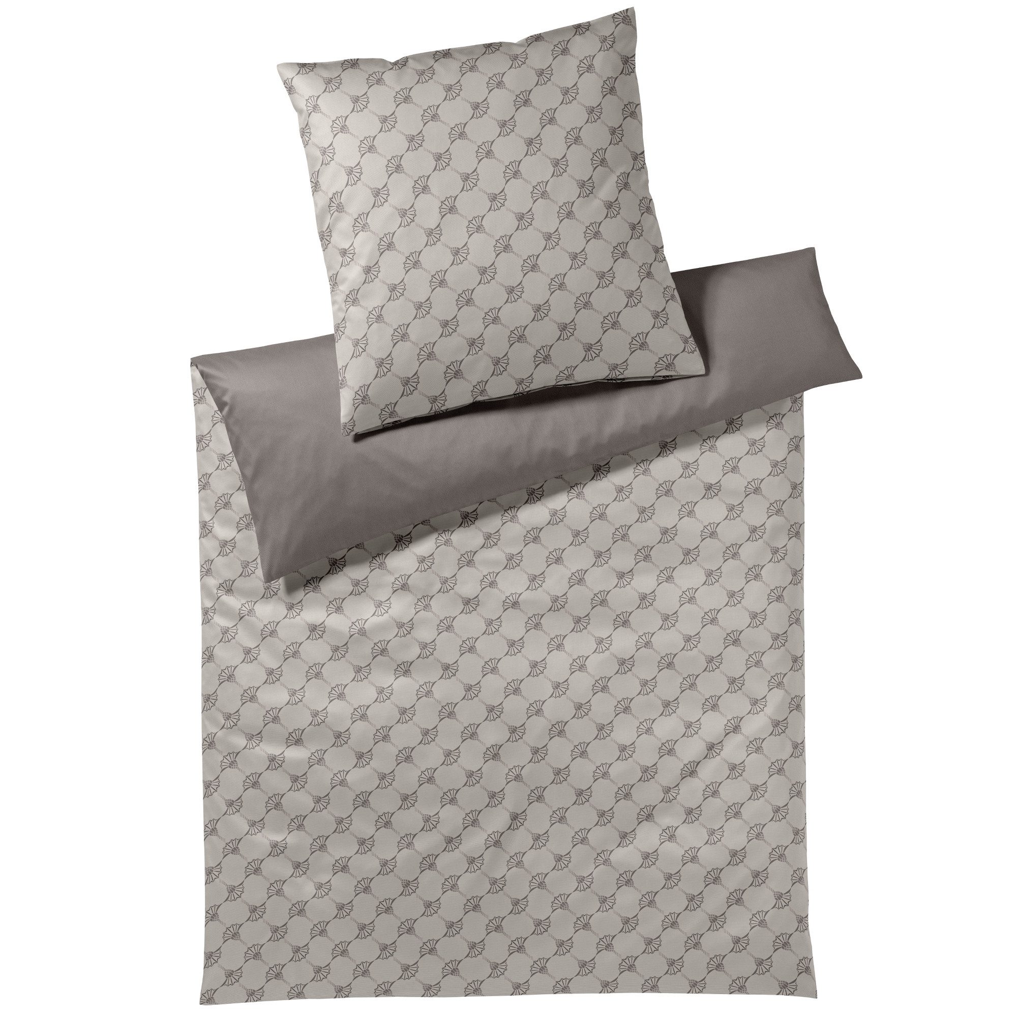 JOOP! Bettwäsche JOOP! Comfort Satin Bettwäsche 4083-17 Cornflower Double Taupe 135x200, 2 teilig