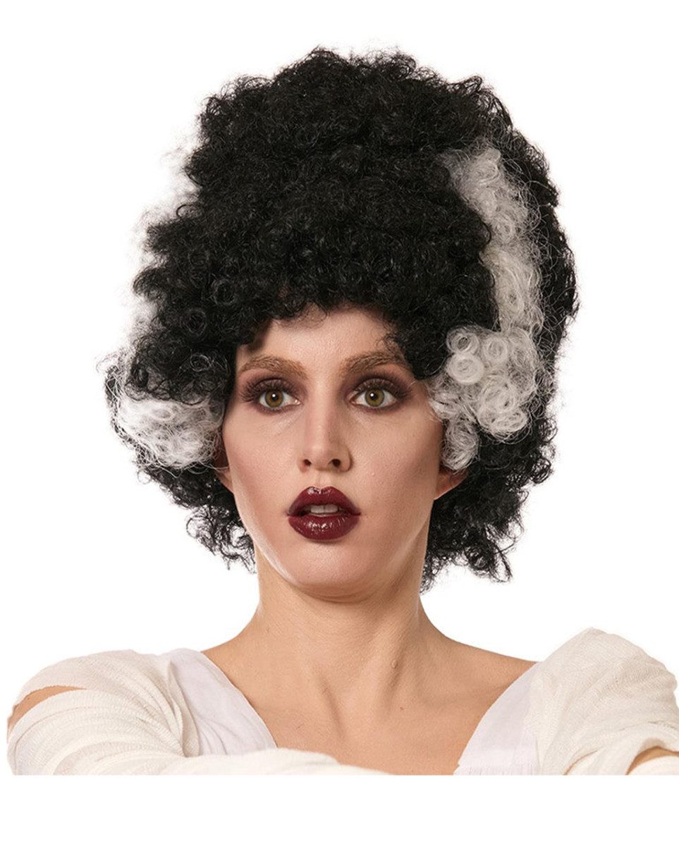 Horror-Shop Kostüm-Perücke Frankenstein Braut Perücke als Lockenperücke für H