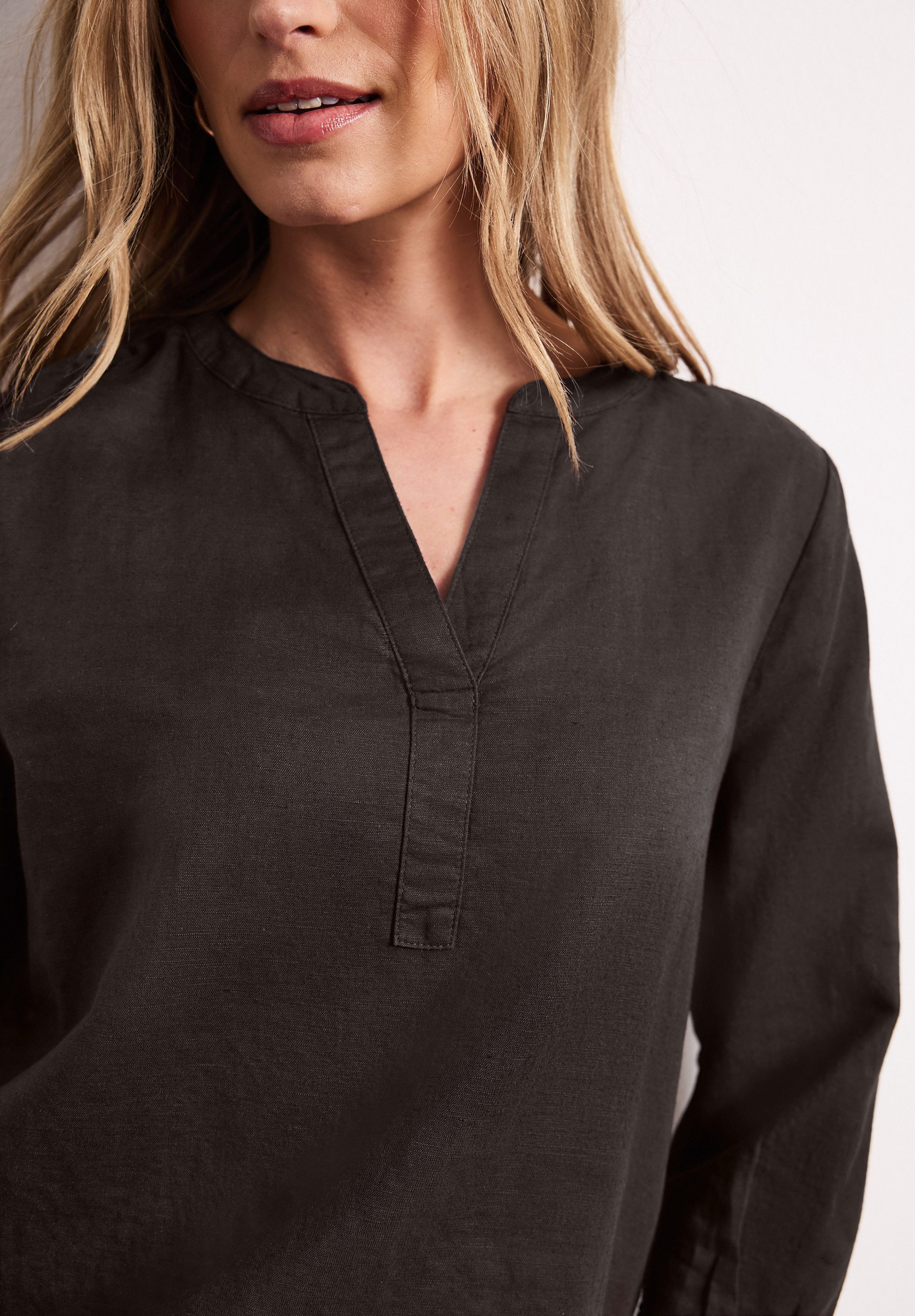STREET ONE Klassische Bluse aus Leinenmix