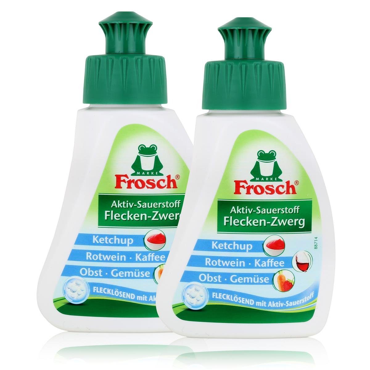 FROSCH 2x Frosch Aktiv-Sauerstoff Fleck-Entferner 75 ml - Flecklösend mit Akt Fleckentferner