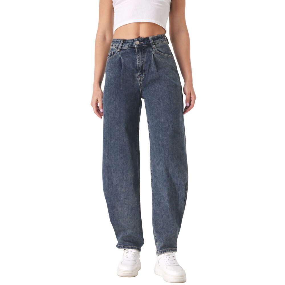 Bootcut-Jeans Weite Damenhose mit praktischen Taschen für Alltag und Freizeit