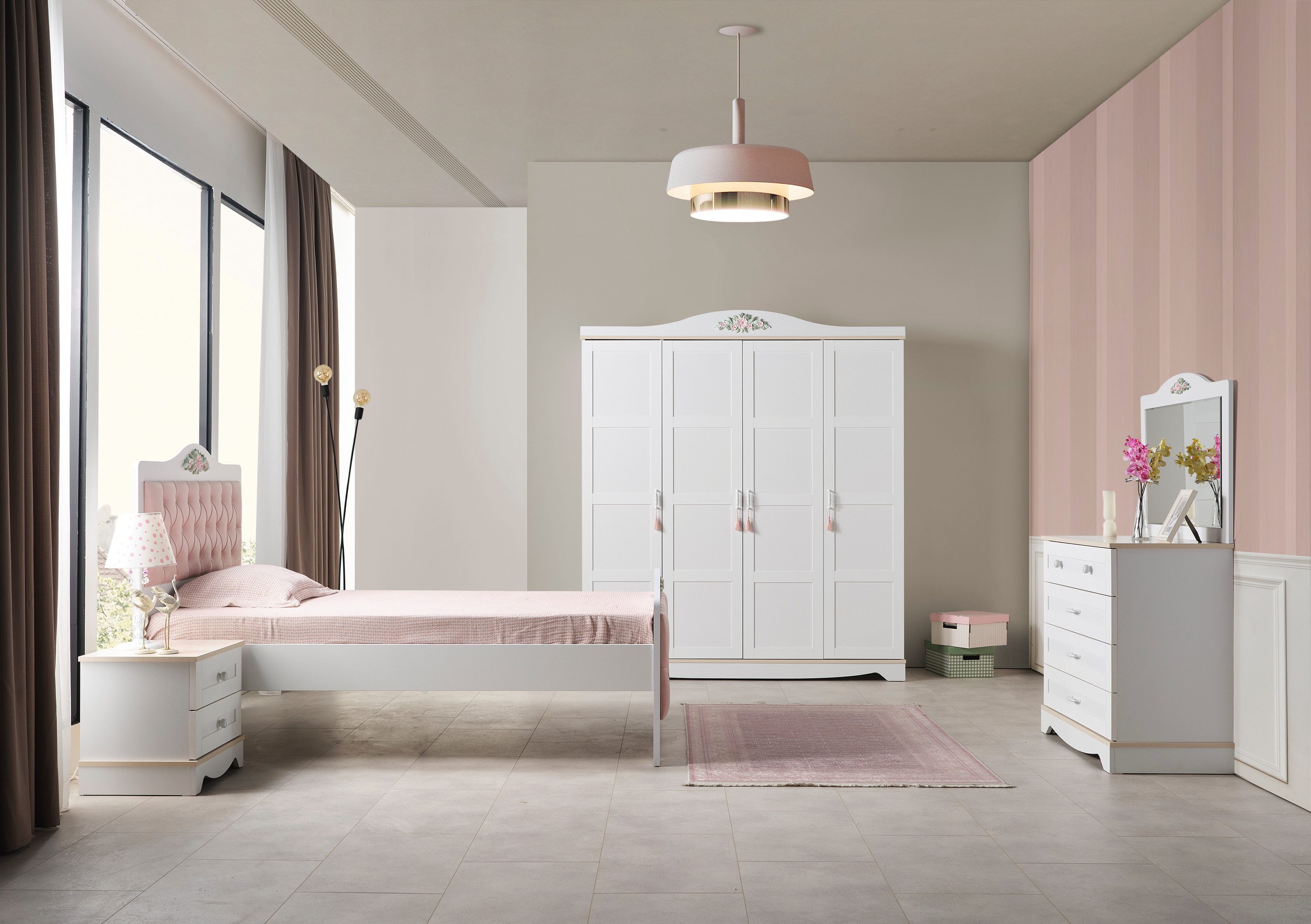 JulietHome Jugendzimmer-Set Princess, (Set, Kleiderschrank, Bett günstig online kaufen