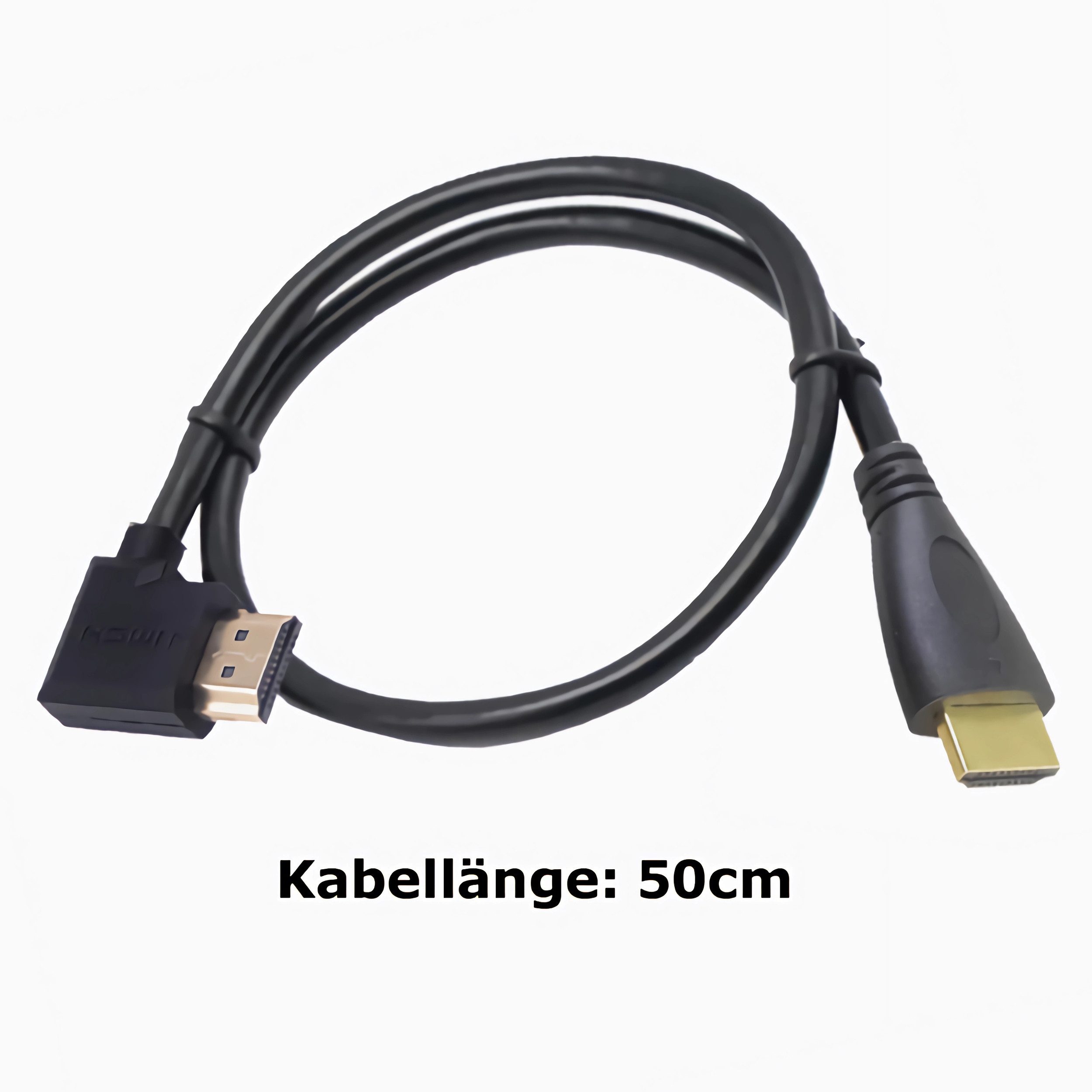 Bolwins J53 HDMI Kabel abgewinkelt für TV DVD Beamer Laptop PC Videokabel 50cm HDMI-Kabel, HDMI, HDMI-Stecker (50 cm), abgewinkelter Stecker , unterstützt Full HD
