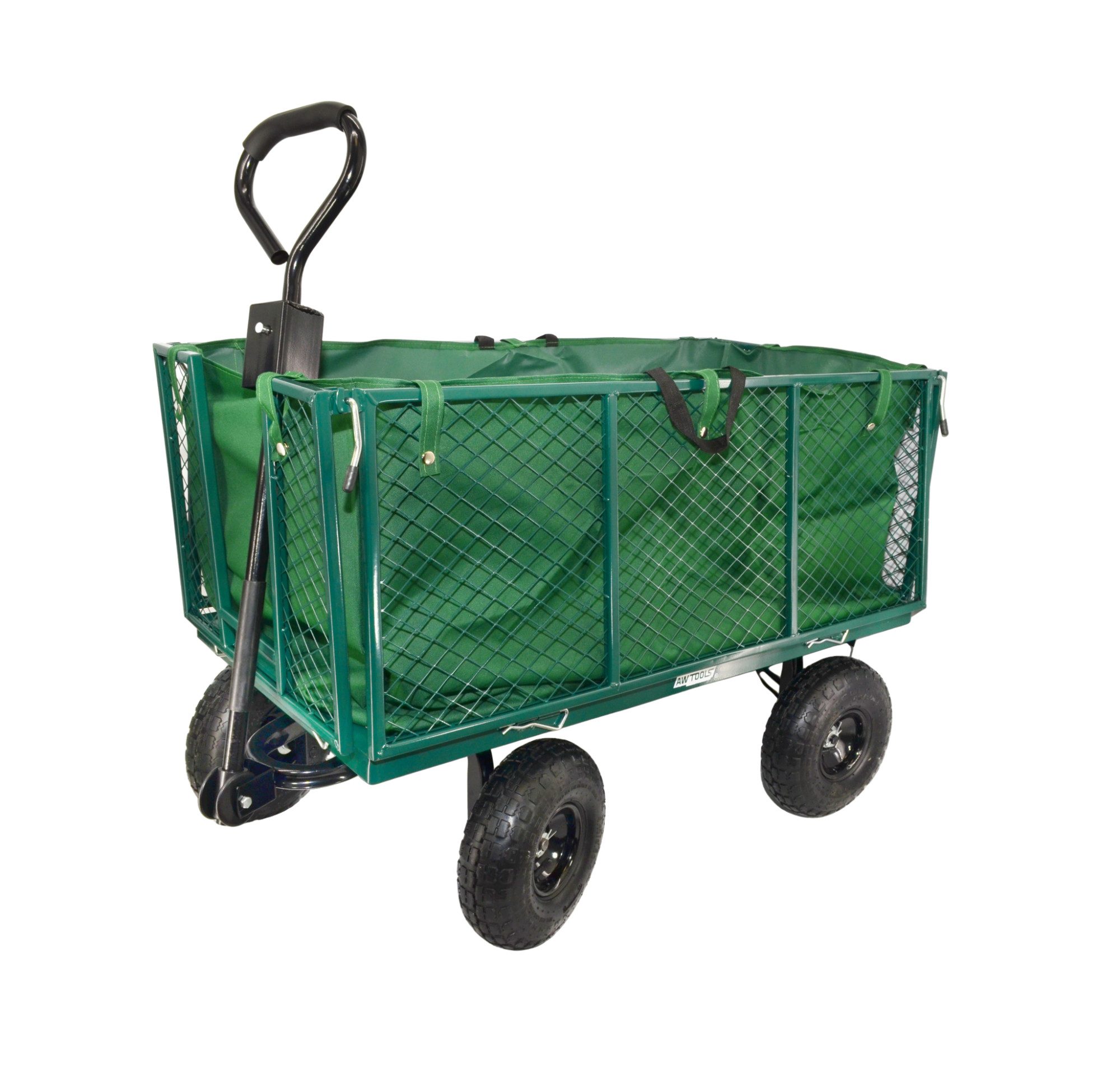 TRIZERATOP Bollerwagen AWTOOLS WÓZEK OGRODOWY TRANSPORTOWY WYSOKI Z POKROWCEM 300kg (Gartenwagen 95x50x40cm, bis 300kg, Bollerwagen, Transportkarre), Gartenwagen 95x50x40cm, bis 300kg, Bollerwagen, Transportkarre