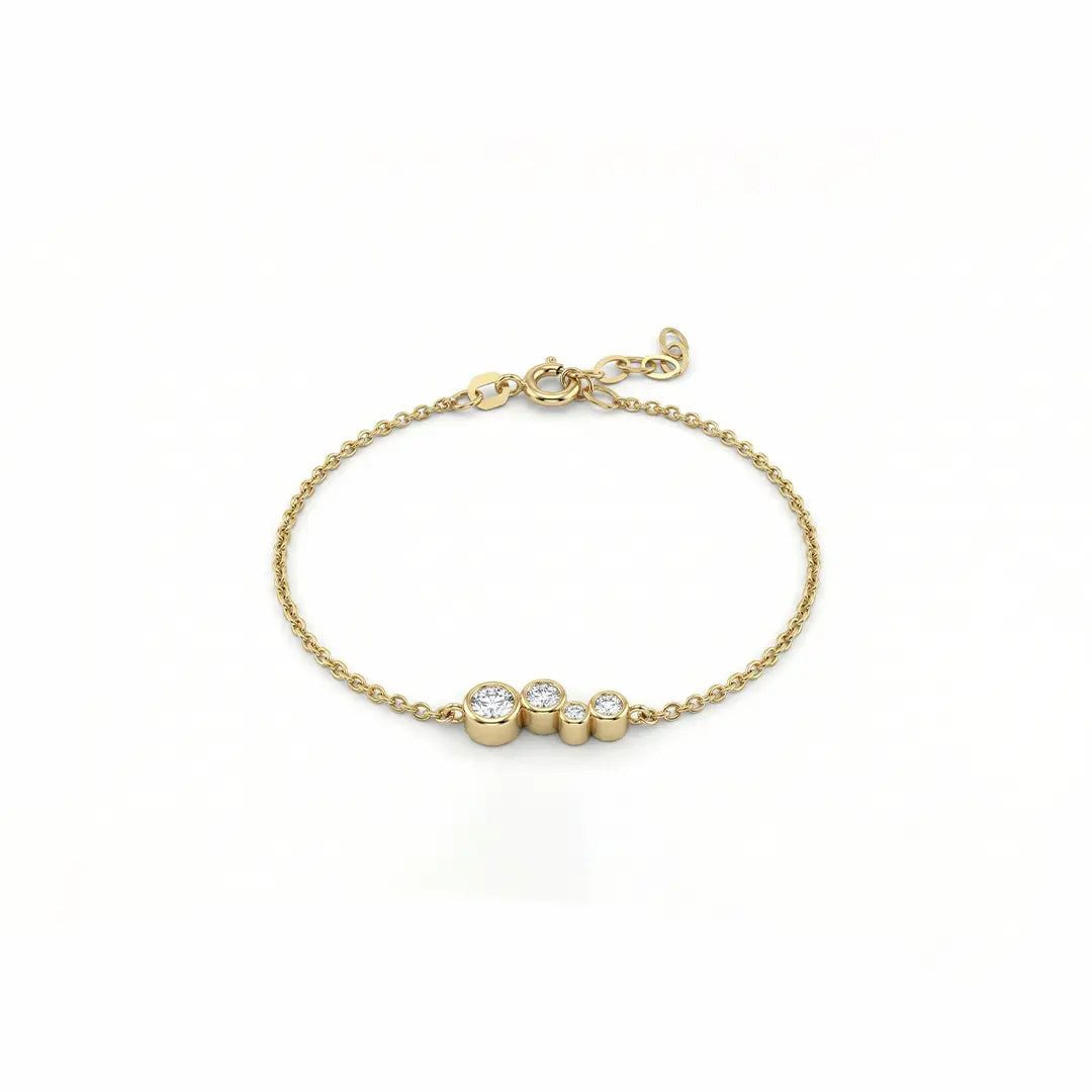 Suzan Gold Goldarmband 375 Echtgold TriLume Spark drei Zirkonia-Elemente