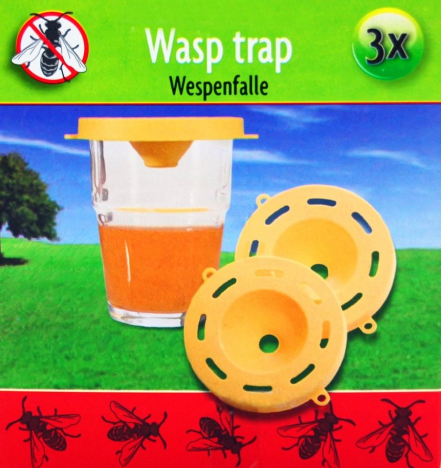 Lifetime Insektenfalle 3x WESPENFALLE Insektenfalle Fliegenfalle Insektenvernichter 80, Insekten