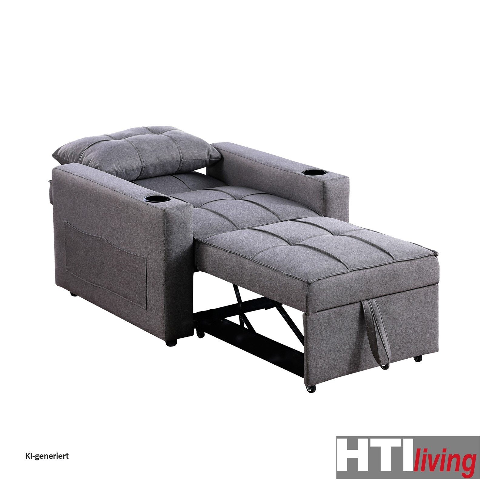 HTI-Living Relaxsessel Schlafsessel Maritta (Stück, 1-St., 1 Sessel), mit Becherhalter und Seitentasche – Bild 4 von 4