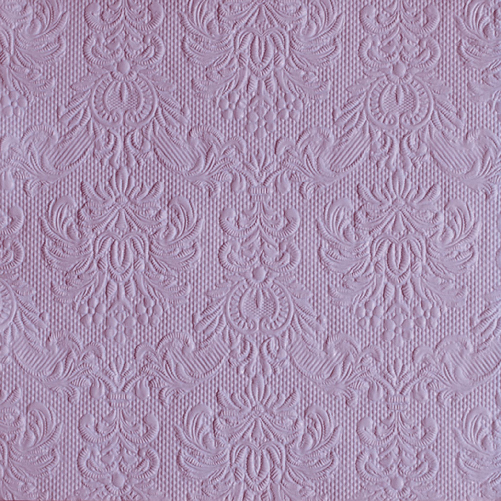 Ambiente Luxury Paper Products Papierserviette, Servietten Papier 33x33cm 3-lag Elegance geprägt 15 Stk Pastellviolett