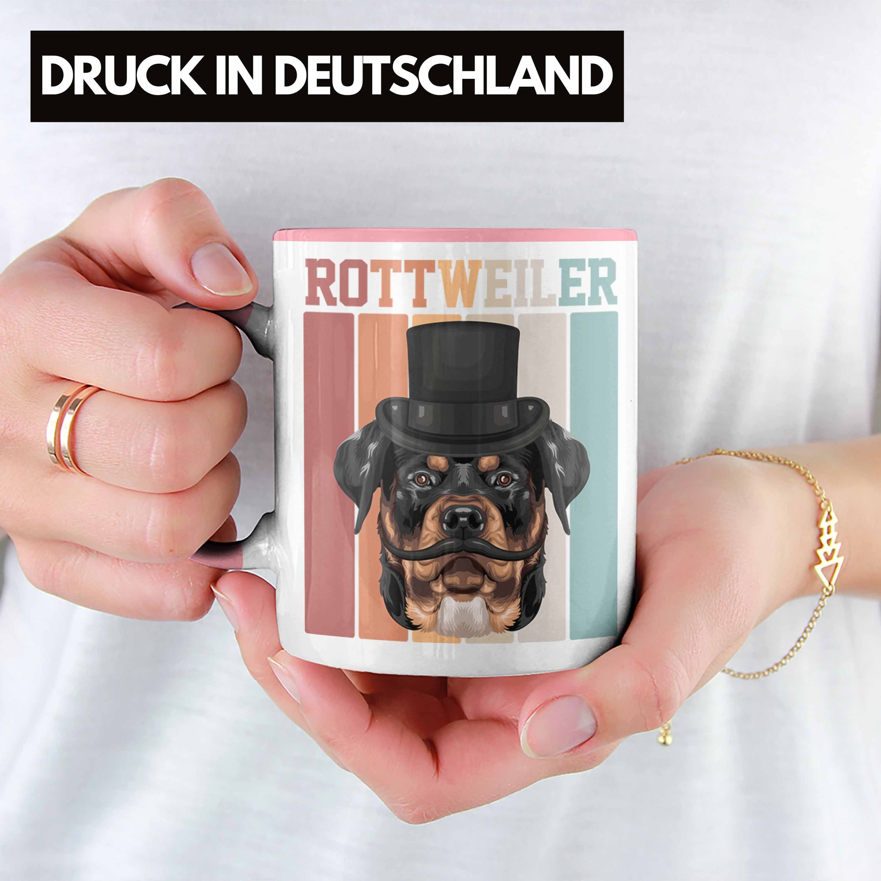 Spruch Besitzer Geschenk Lustiger Geschenkidee Rottweiler Retro Trendation Rosa Tasse Tasse