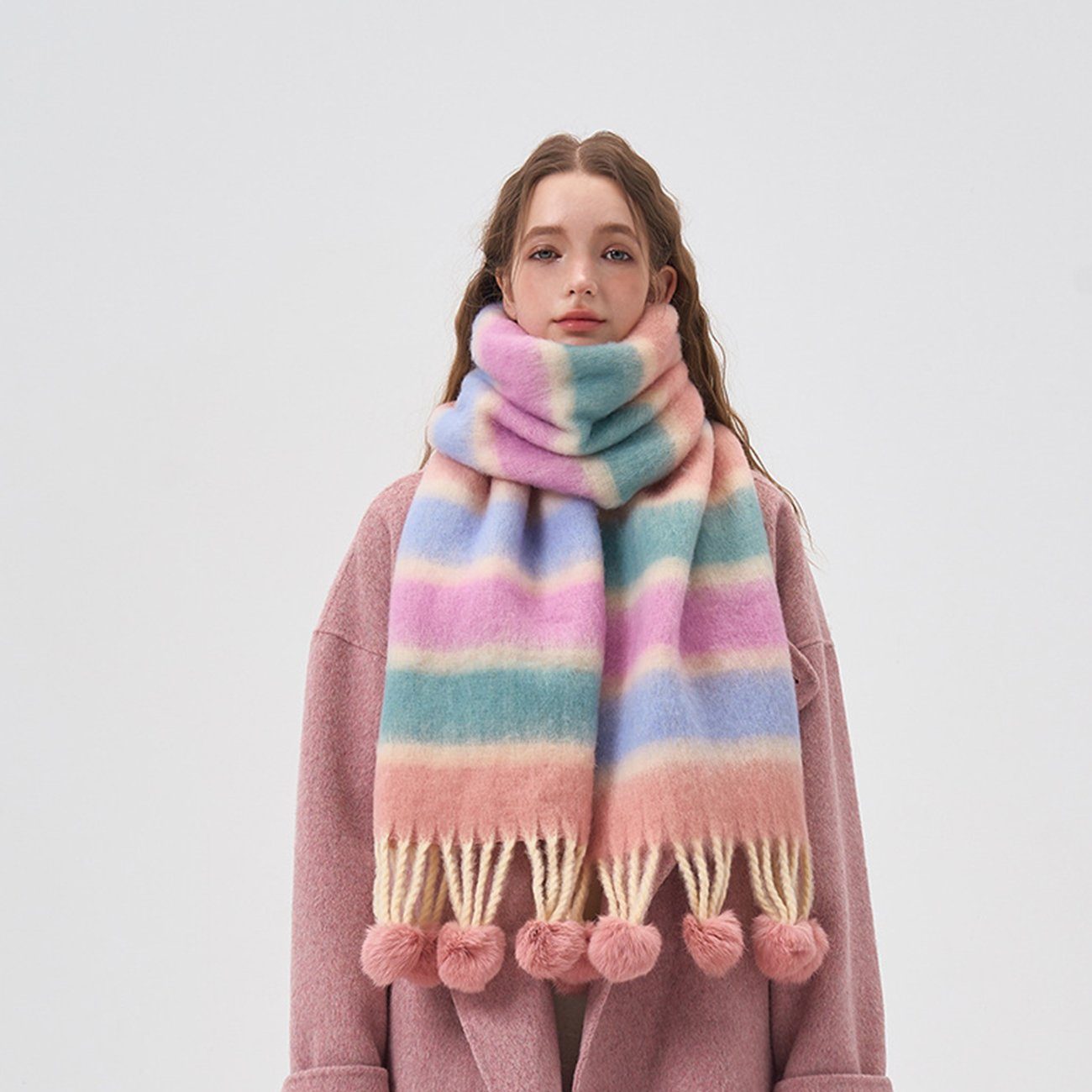 EBUY Modeschal Warmer Schal für Damen im Herbst und Winter Stil 1